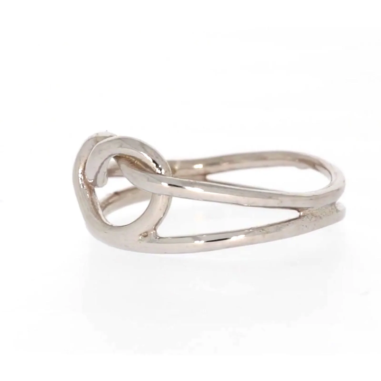 Sterling Silver Knot Heart Ring - Image 11