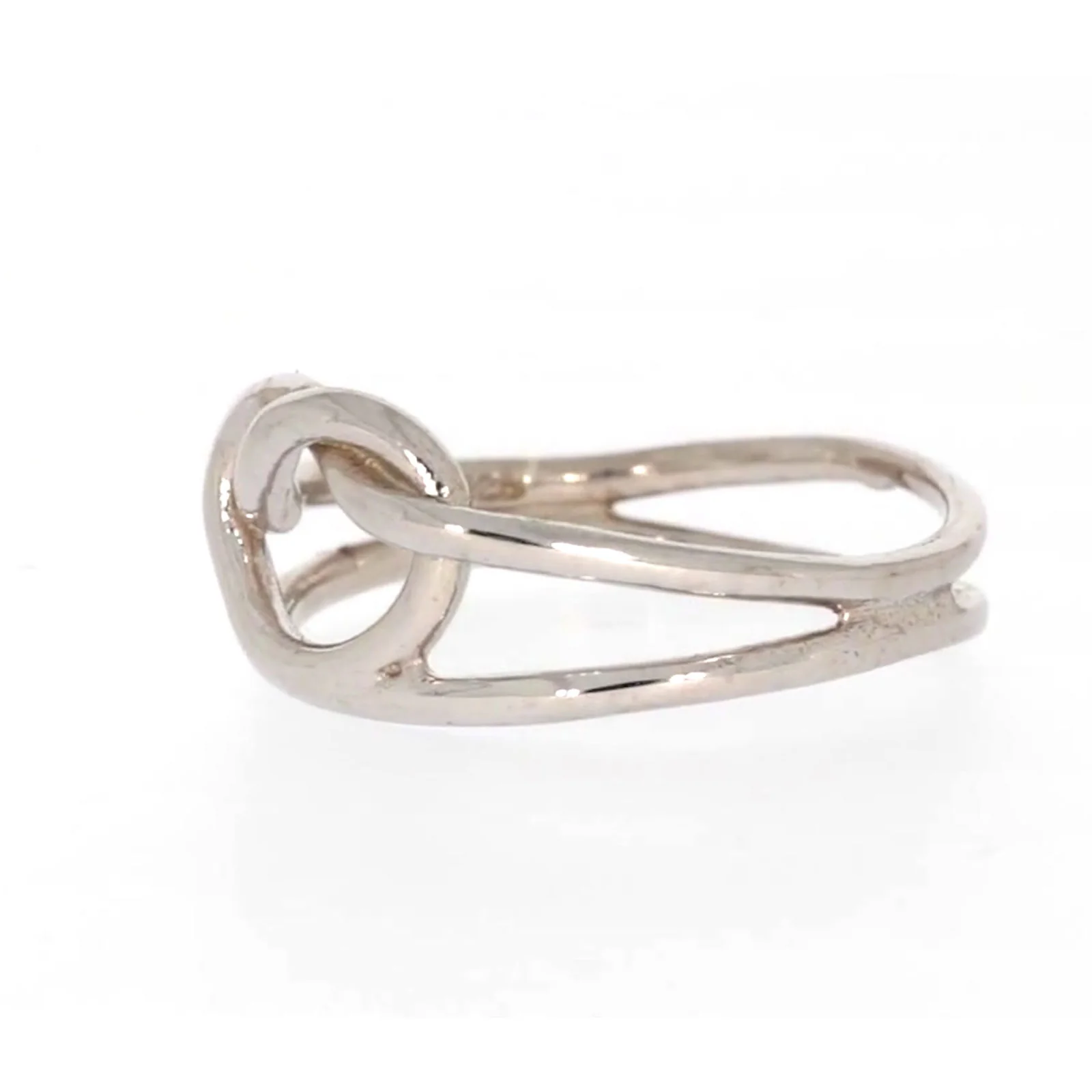 Sterling Silver Knot Heart Ring - Image 12
