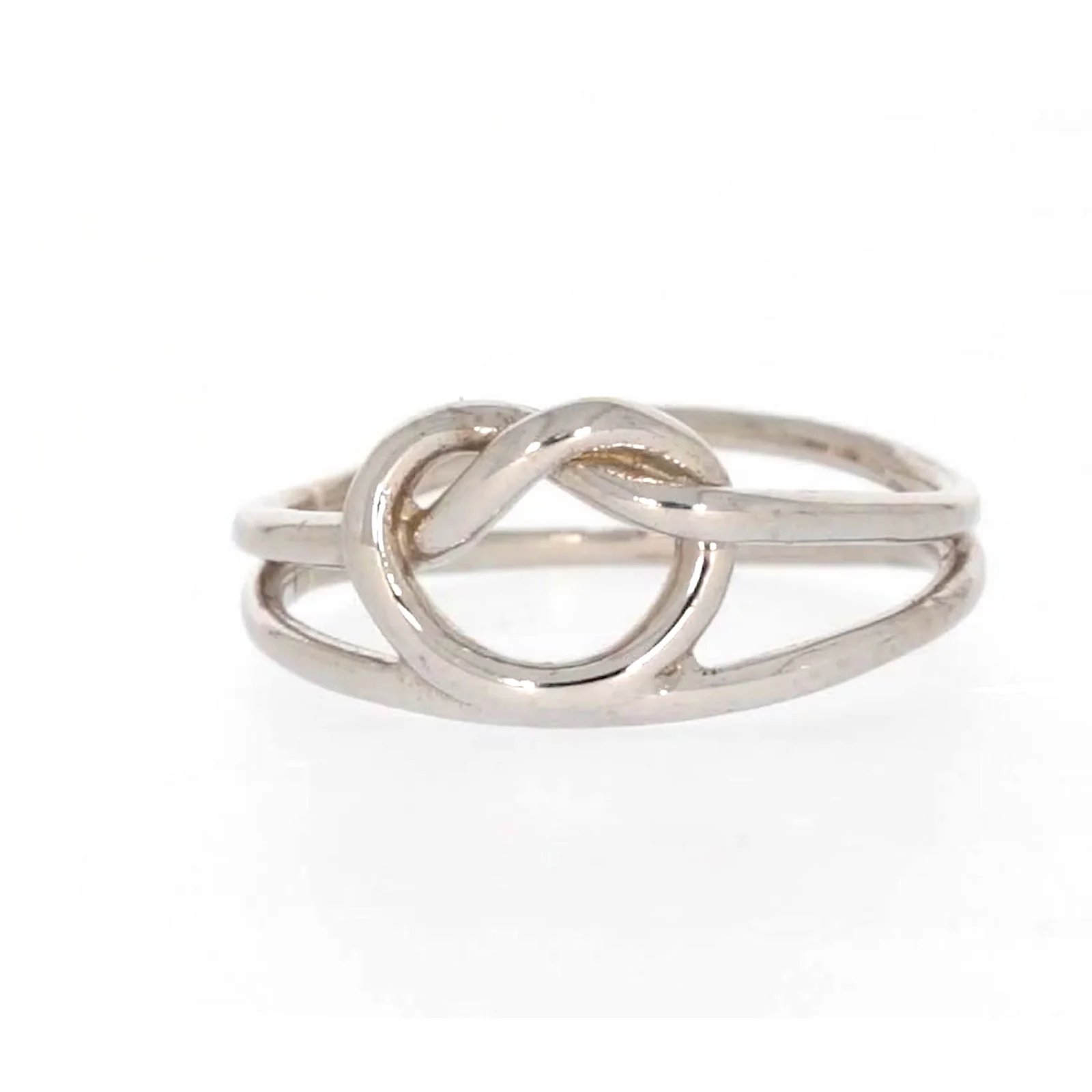 Sterling Silver Knot Heart Ring - Image 2
