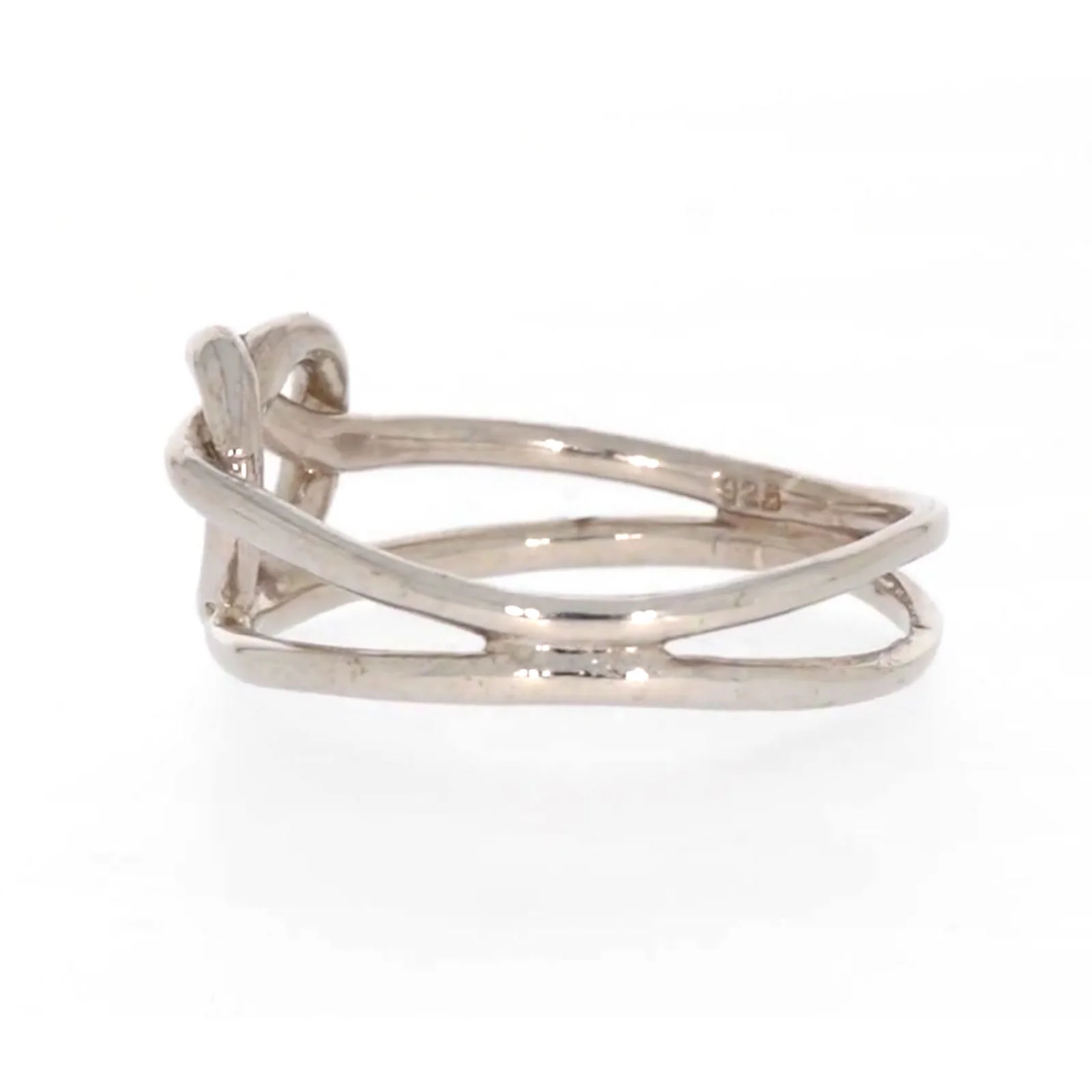 Sterling Silver Knot Heart Ring - Image 23