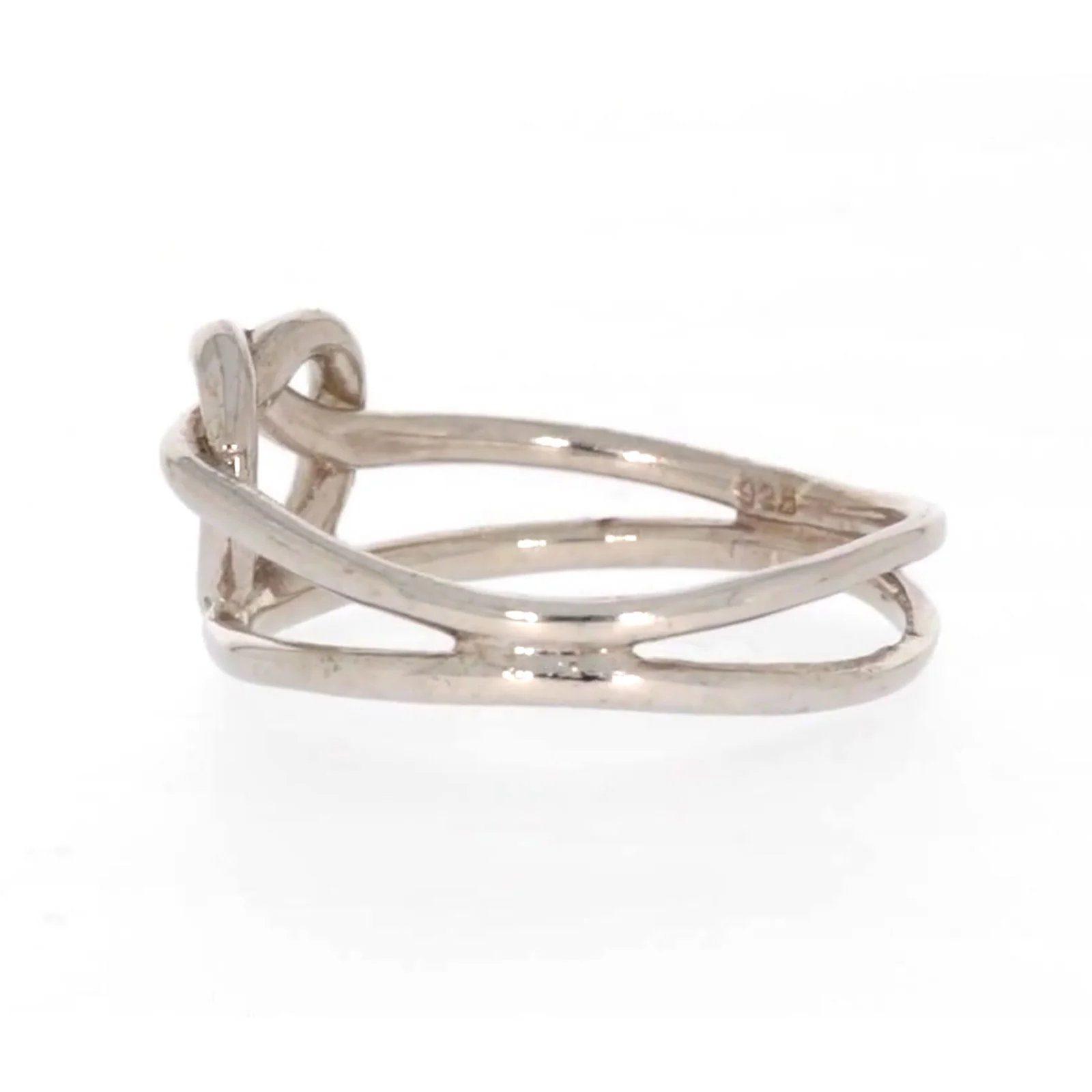 Sterling Silver Knot Heart Ring - Image 24