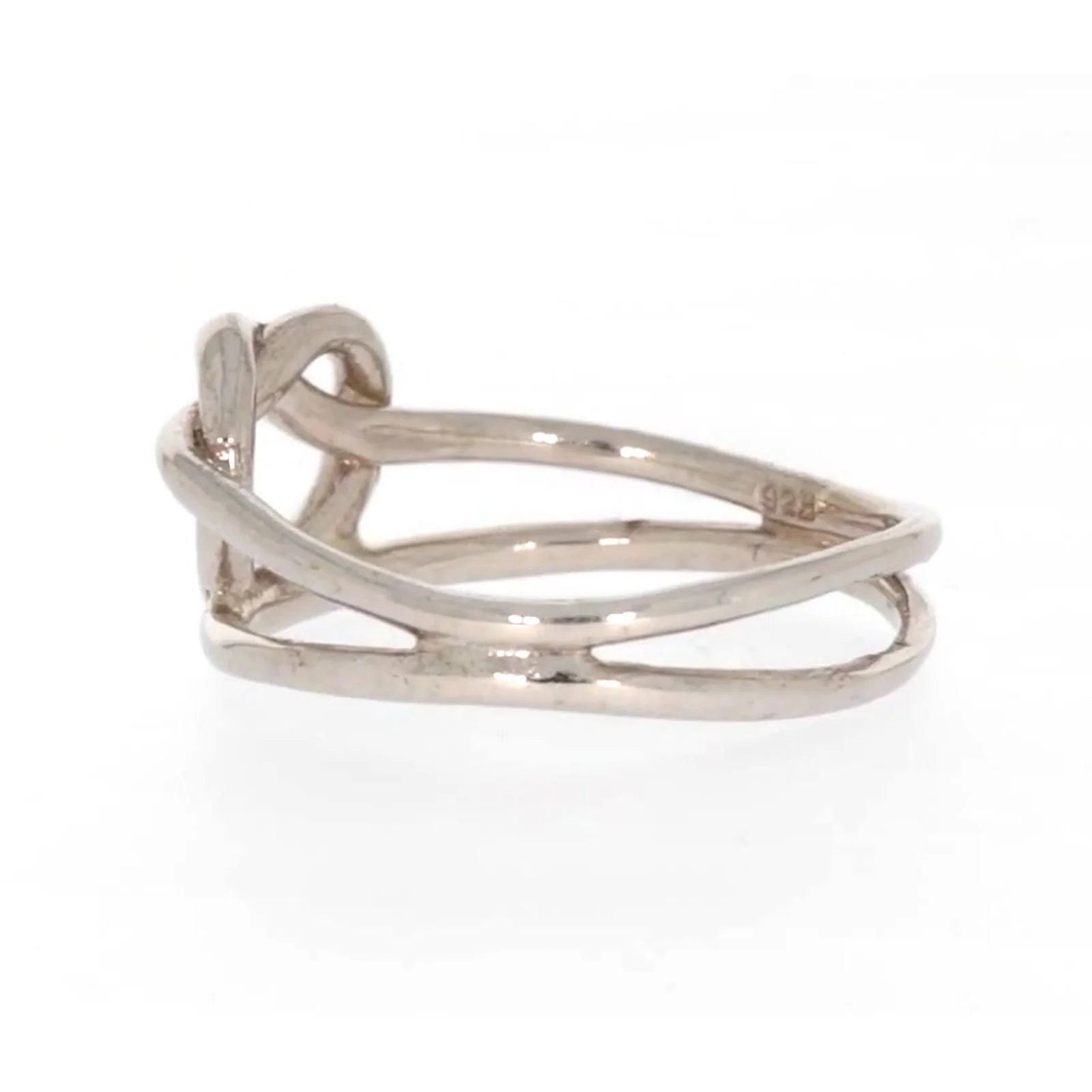 Sterling Silver Knot Heart Ring - Image 25