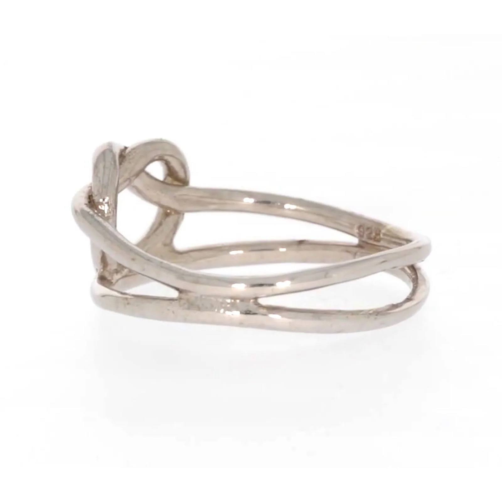 Sterling Silver Knot Heart Ring - Image 26