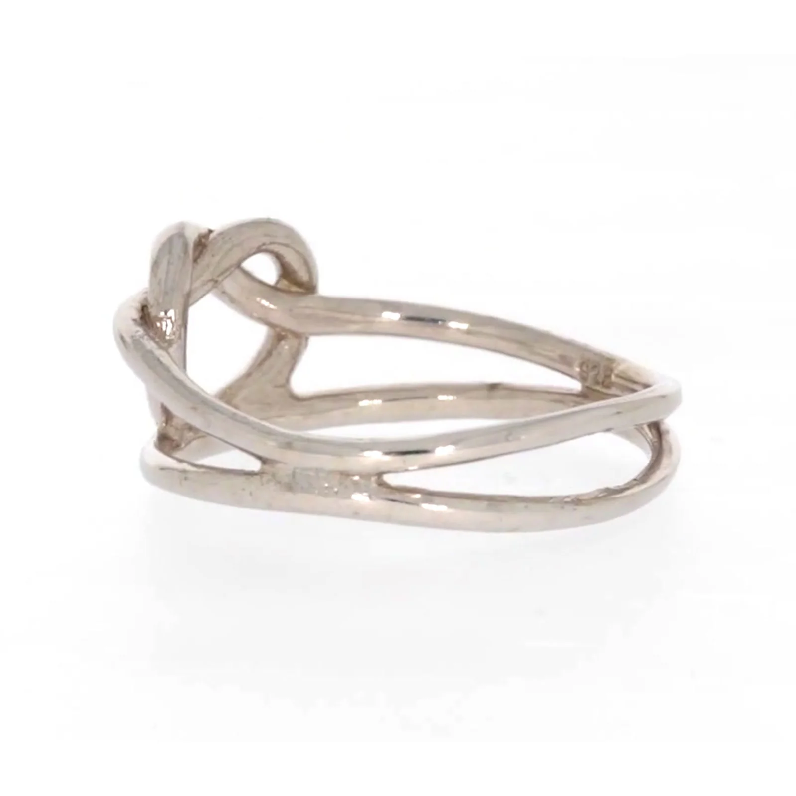 Sterling Silver Knot Heart Ring - Image 27