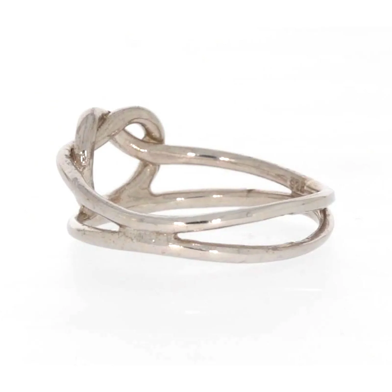 Sterling Silver Knot Heart Ring - Image 28