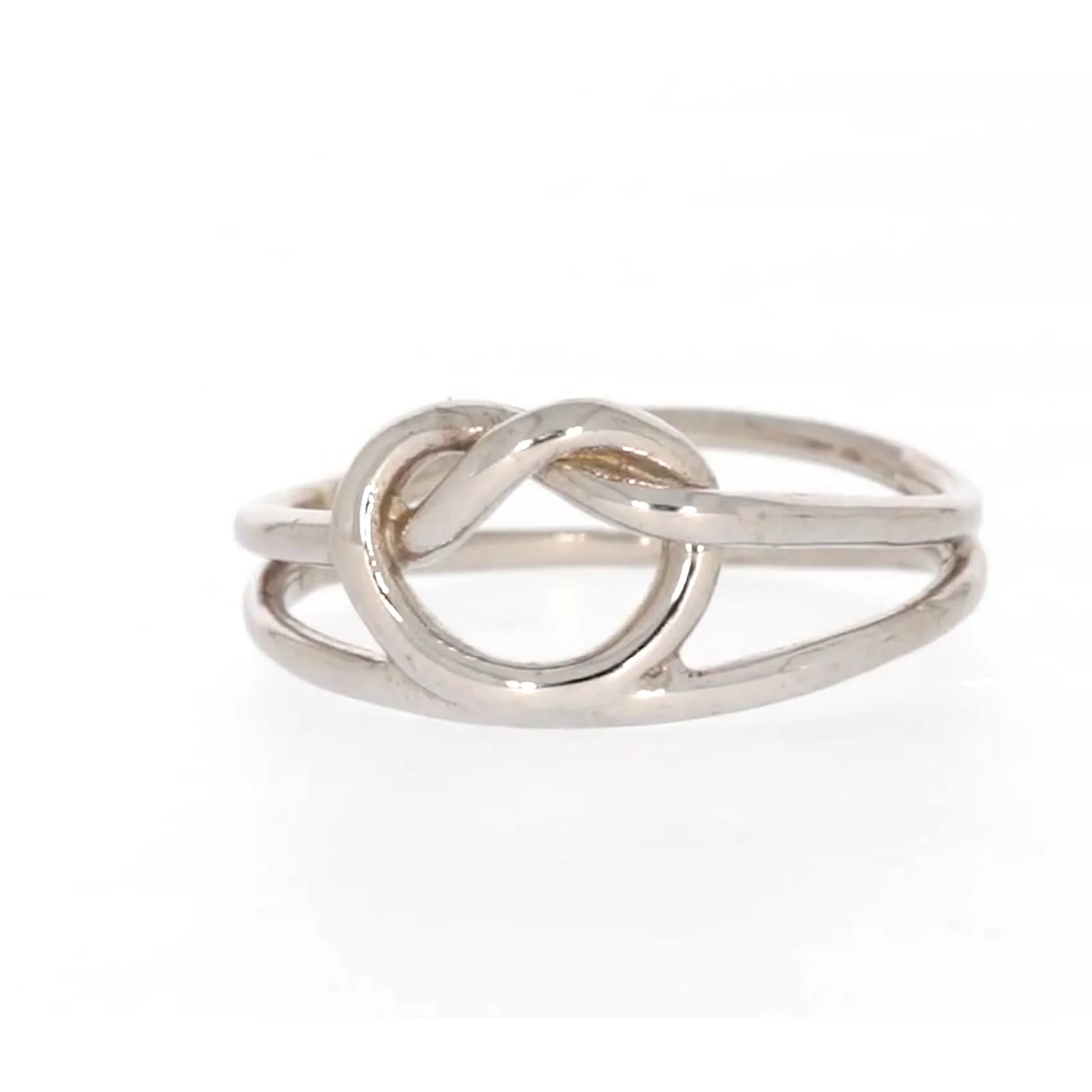Sterling Silver Knot Heart Ring - Image 3