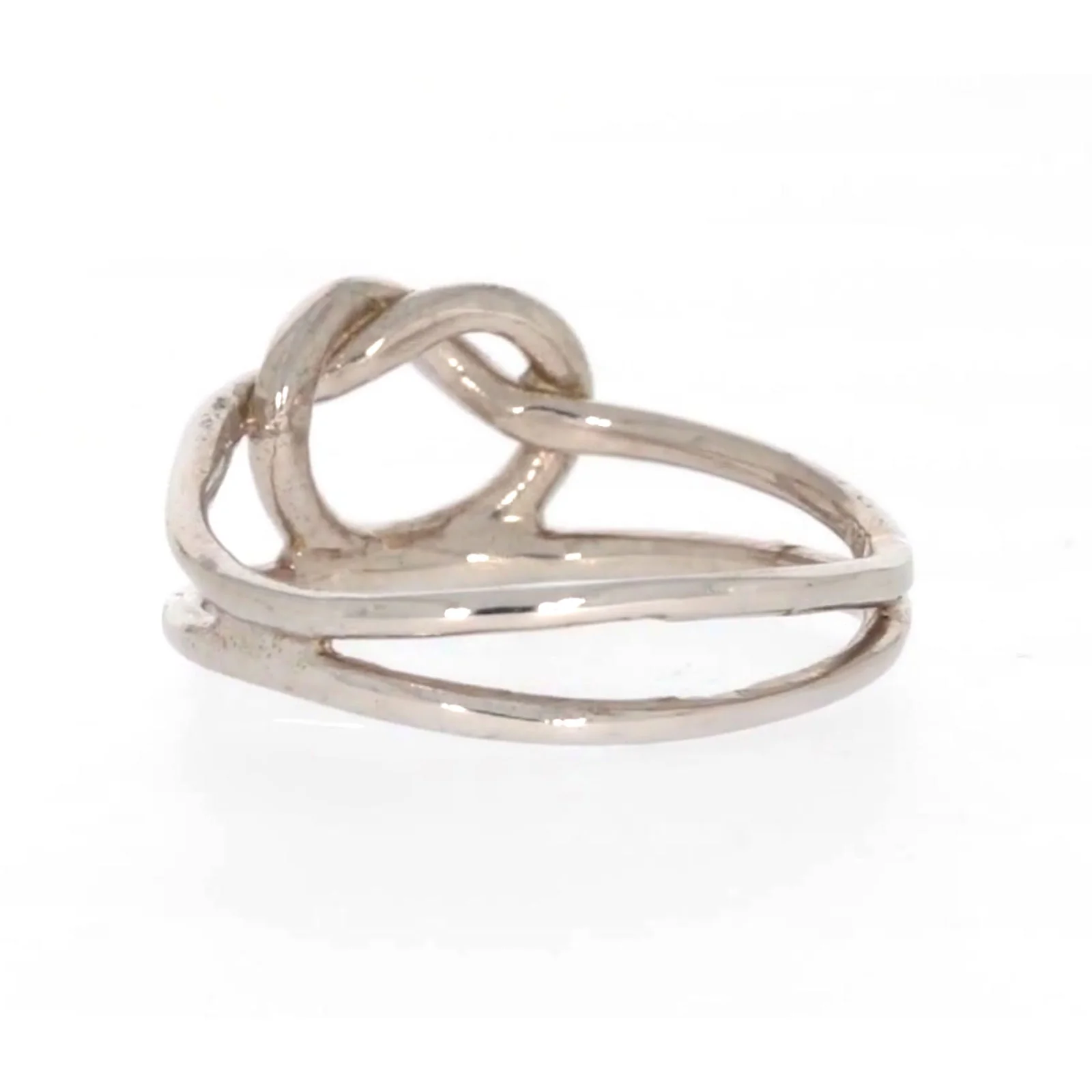 Sterling Silver Knot Heart Ring - Image 33