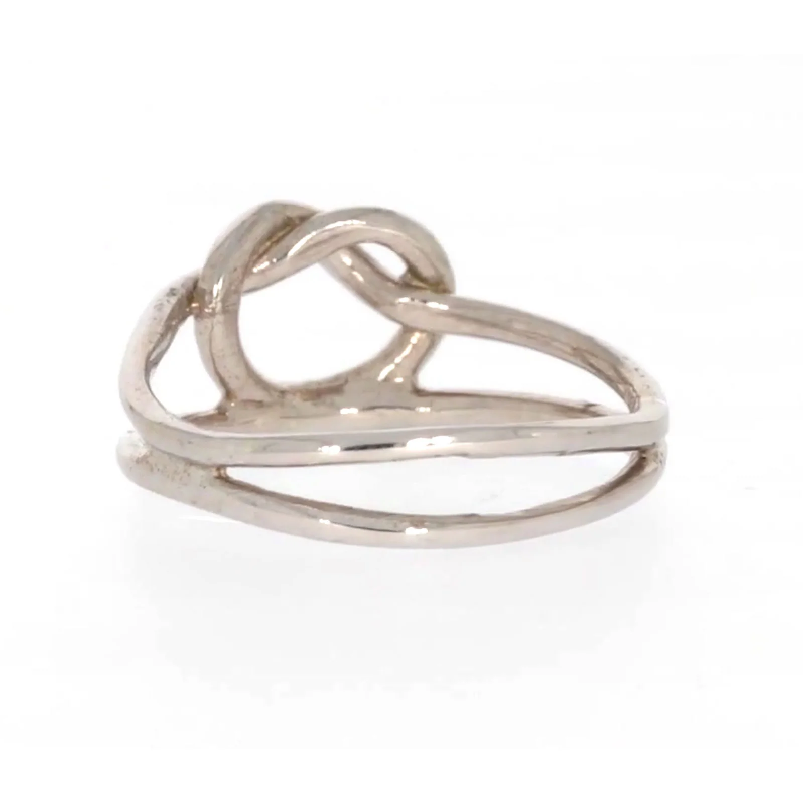 Sterling Silver Knot Heart Ring - Image 34