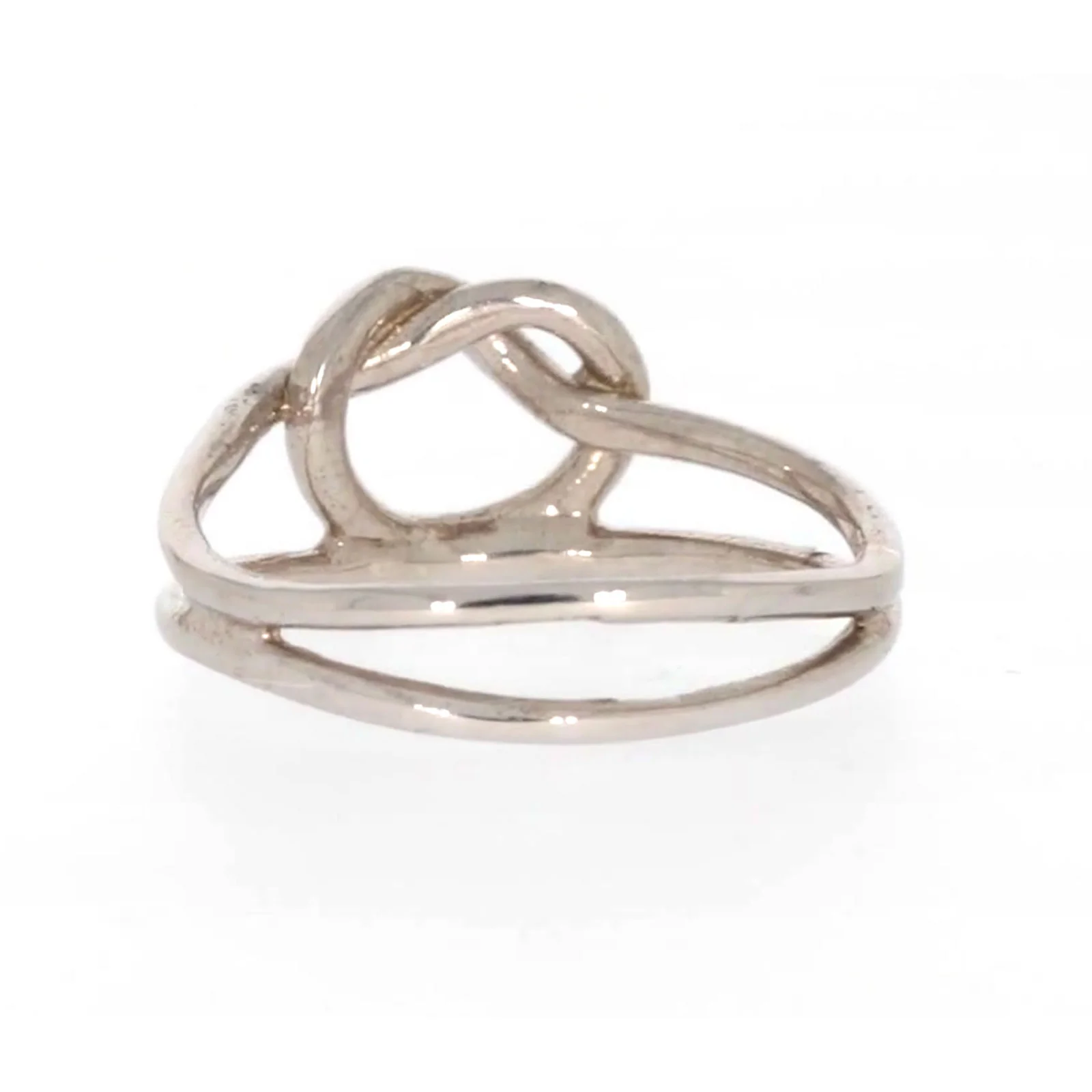 Sterling Silver Knot Heart Ring - Image 35