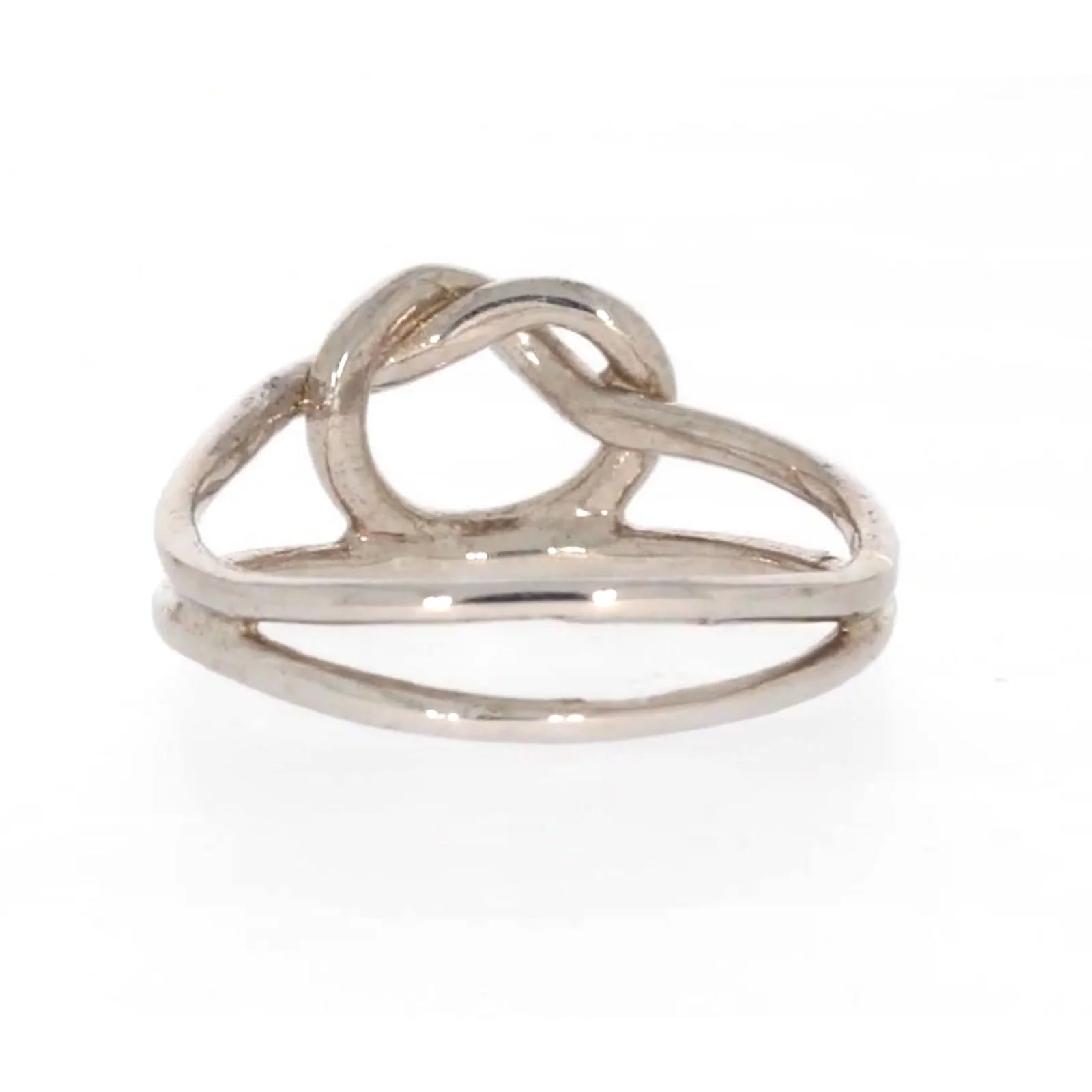 Sterling Silver Knot Heart Ring - Image 36