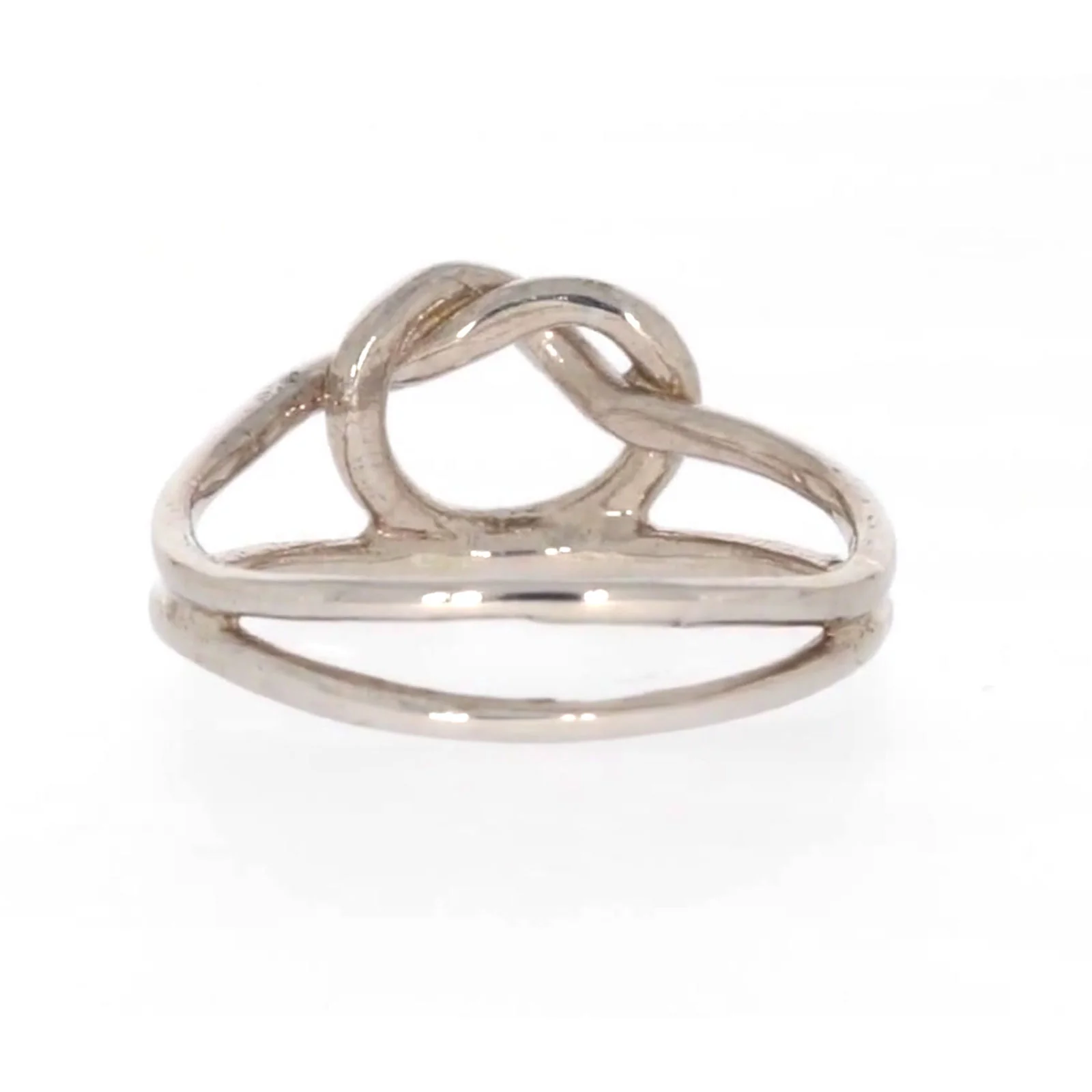 Sterling Silver Knot Heart Ring - Image 37