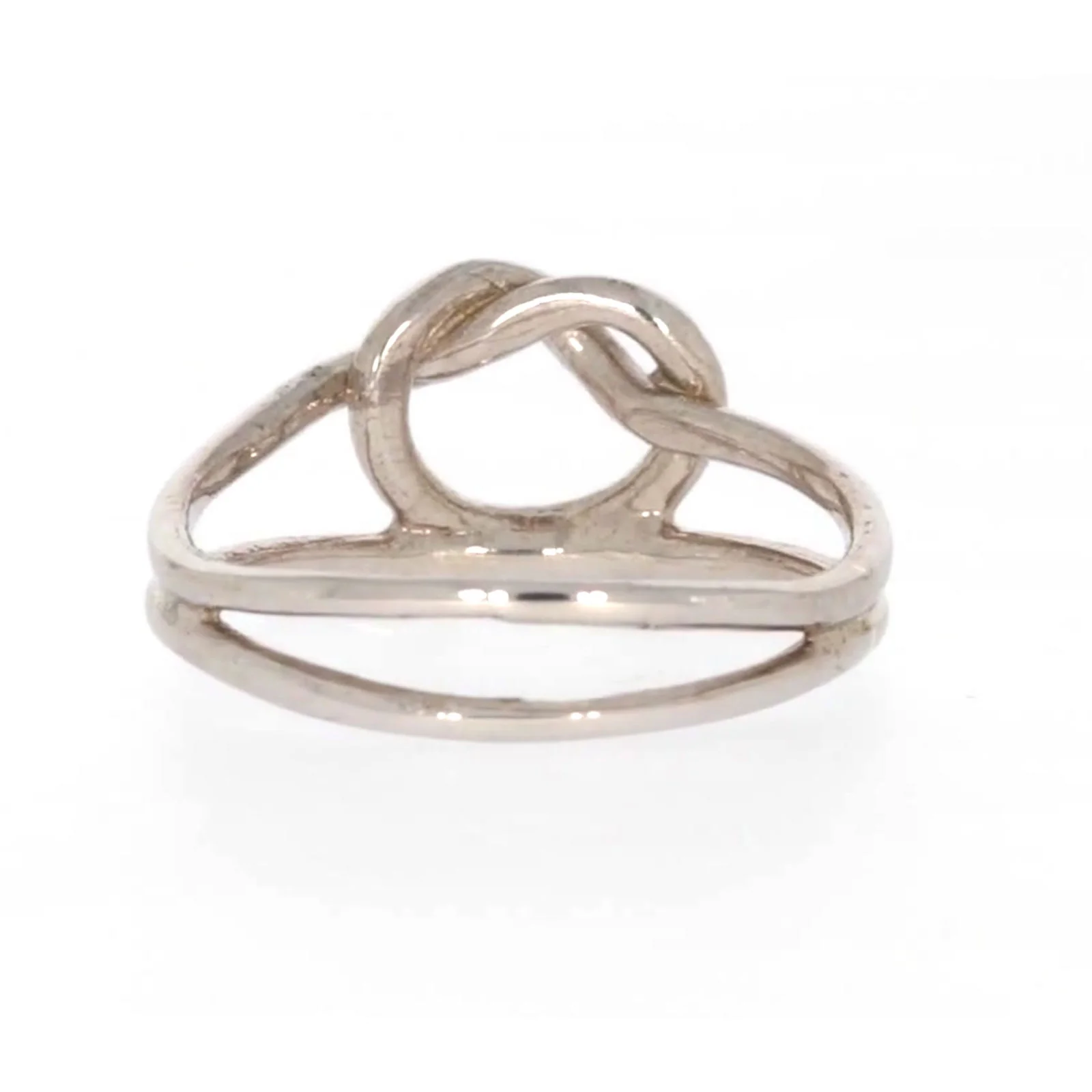Sterling Silver Knot Heart Ring - Image 38