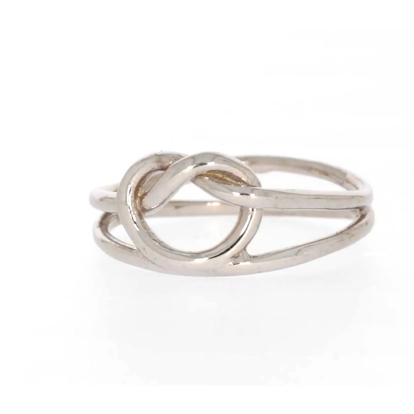 Sterling Silver Knot Heart Ring - Image 4
