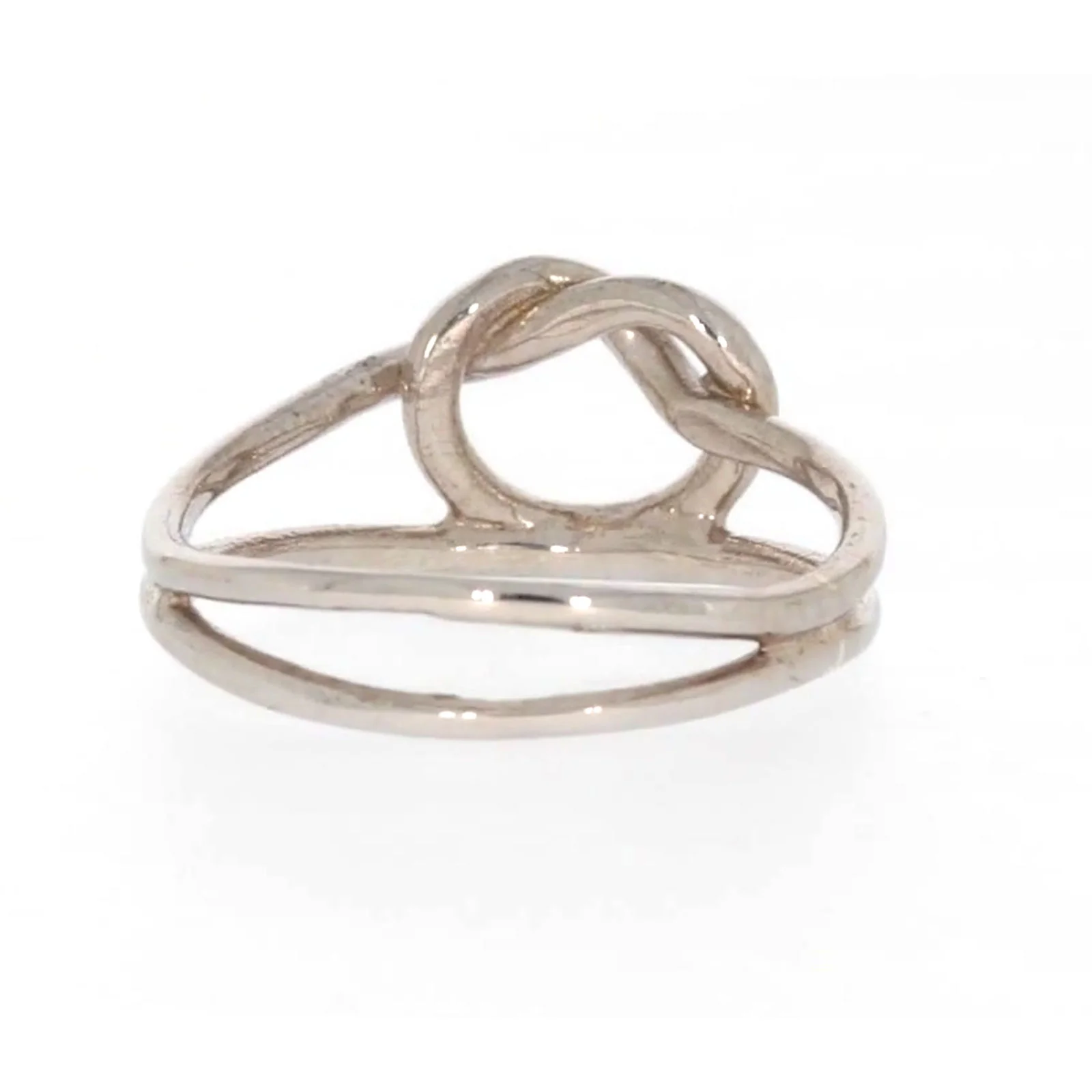 Sterling Silver Knot Heart Ring - Image 40