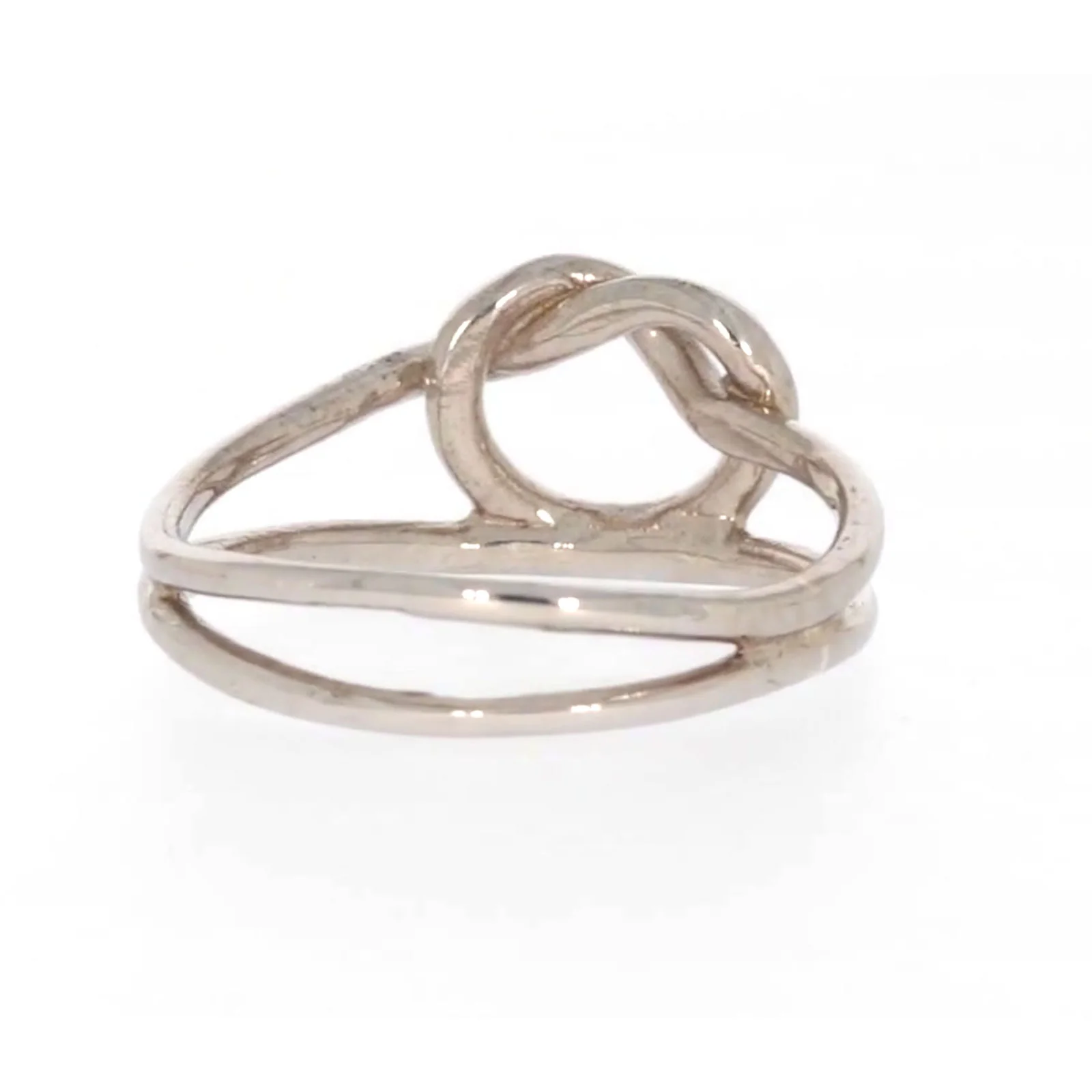 Sterling Silver Knot Heart Ring - Image 41