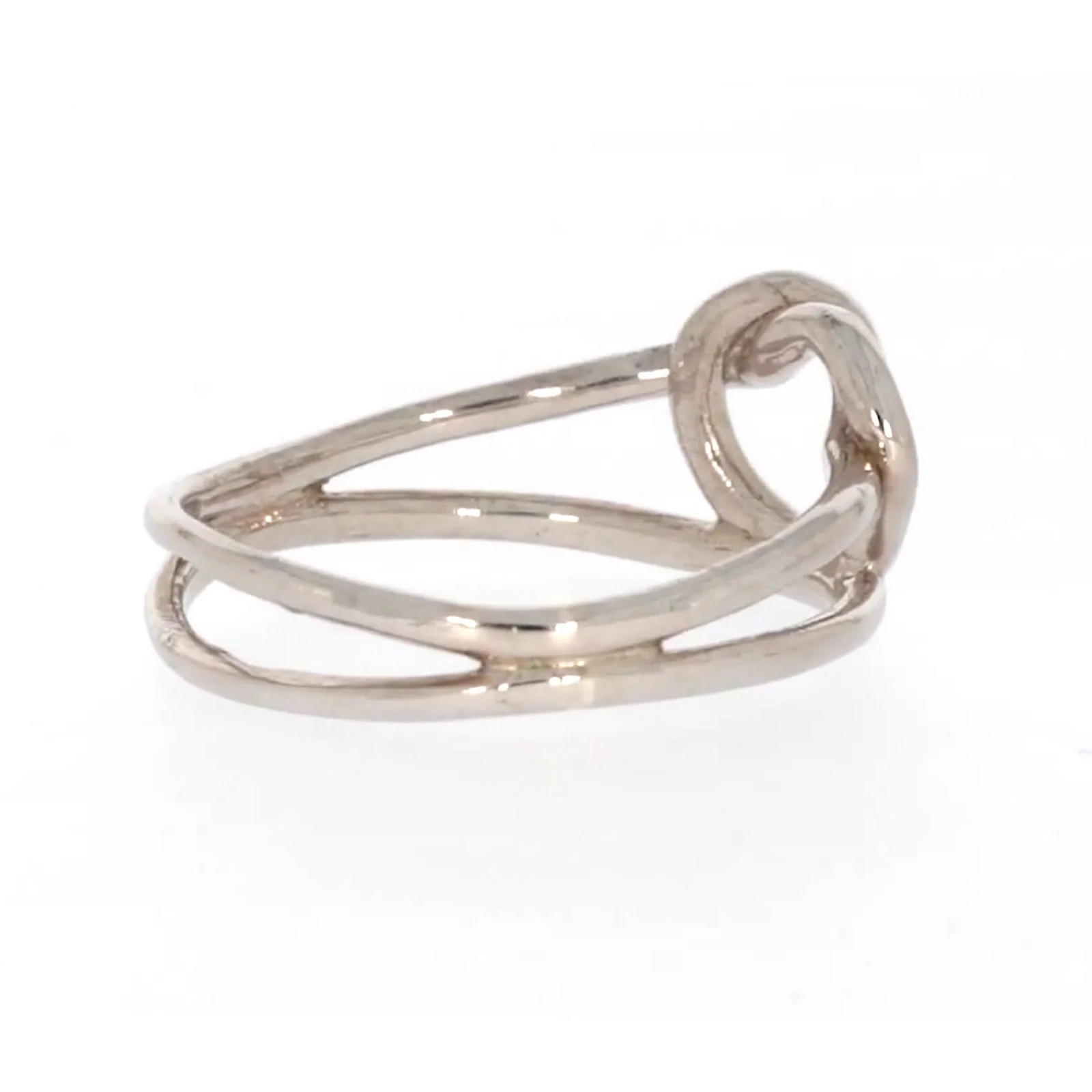 Sterling Silver Knot Heart Ring - Image 50