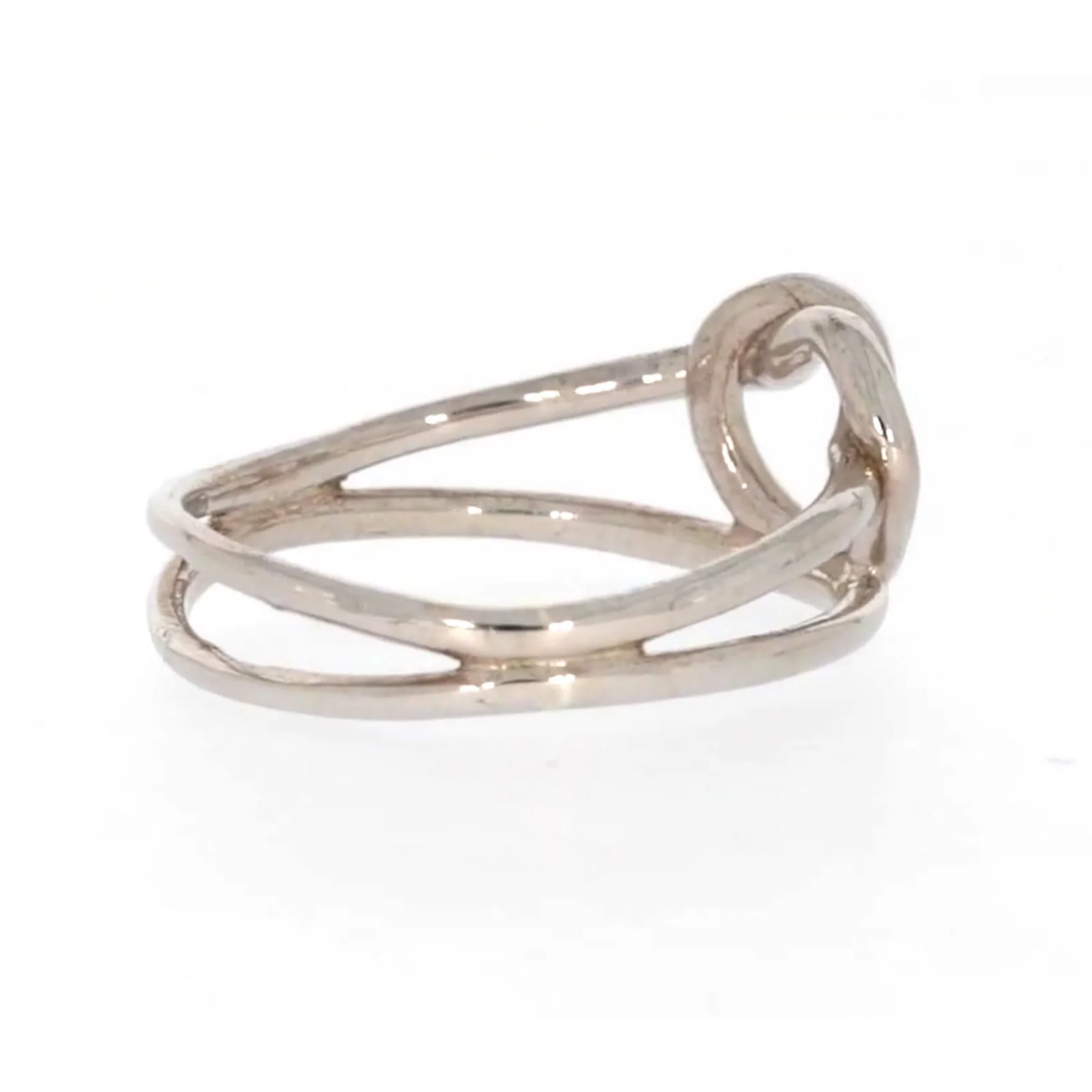 Sterling Silver Knot Heart Ring - Image 51