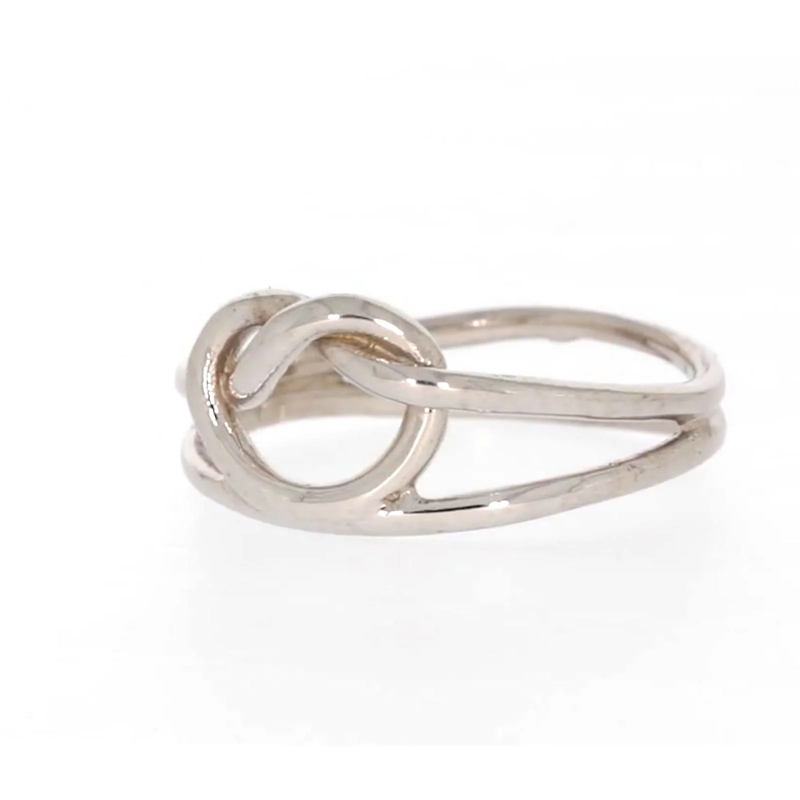 Sterling Silver Knot Heart Ring - Image 7