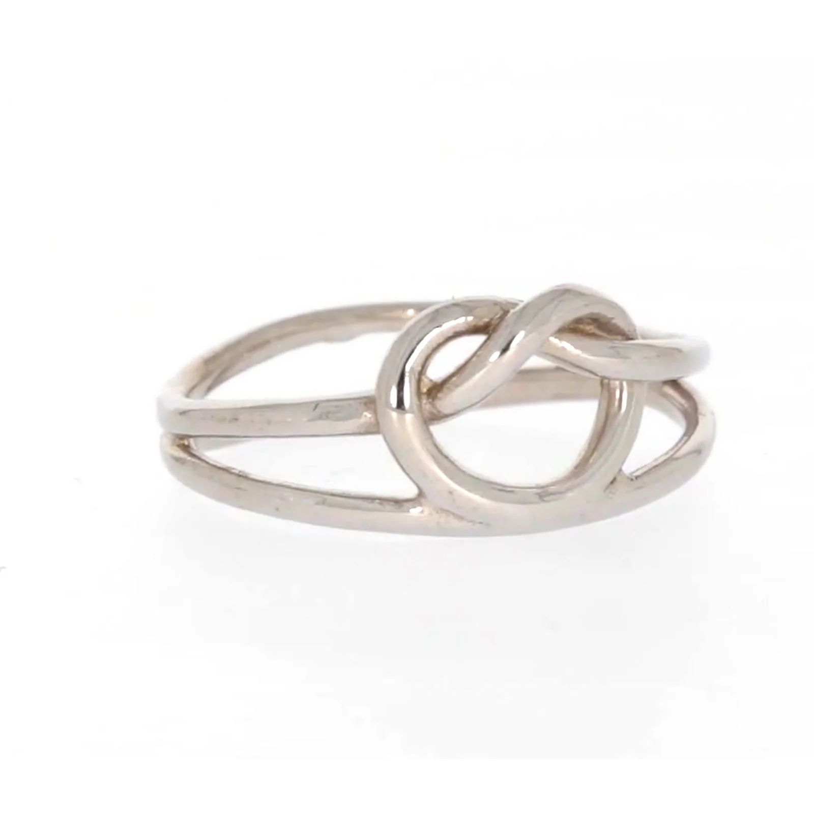 Sterling Silver Knot Heart Ring - Image 71