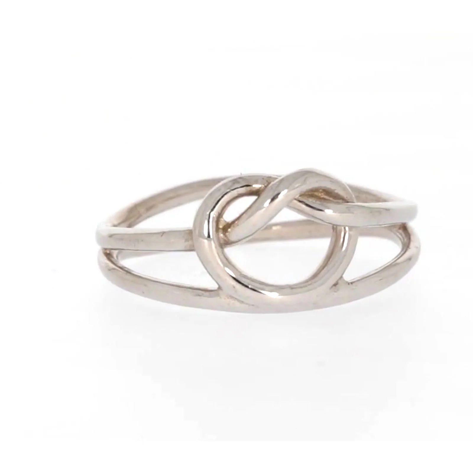 Sterling Silver Knot Heart Ring - Image 73