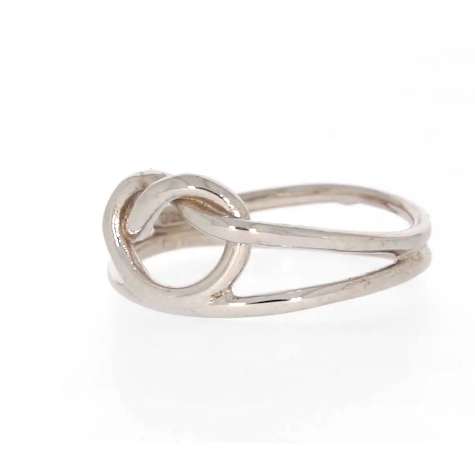 Sterling Silver Knot Heart Ring - Image 8
