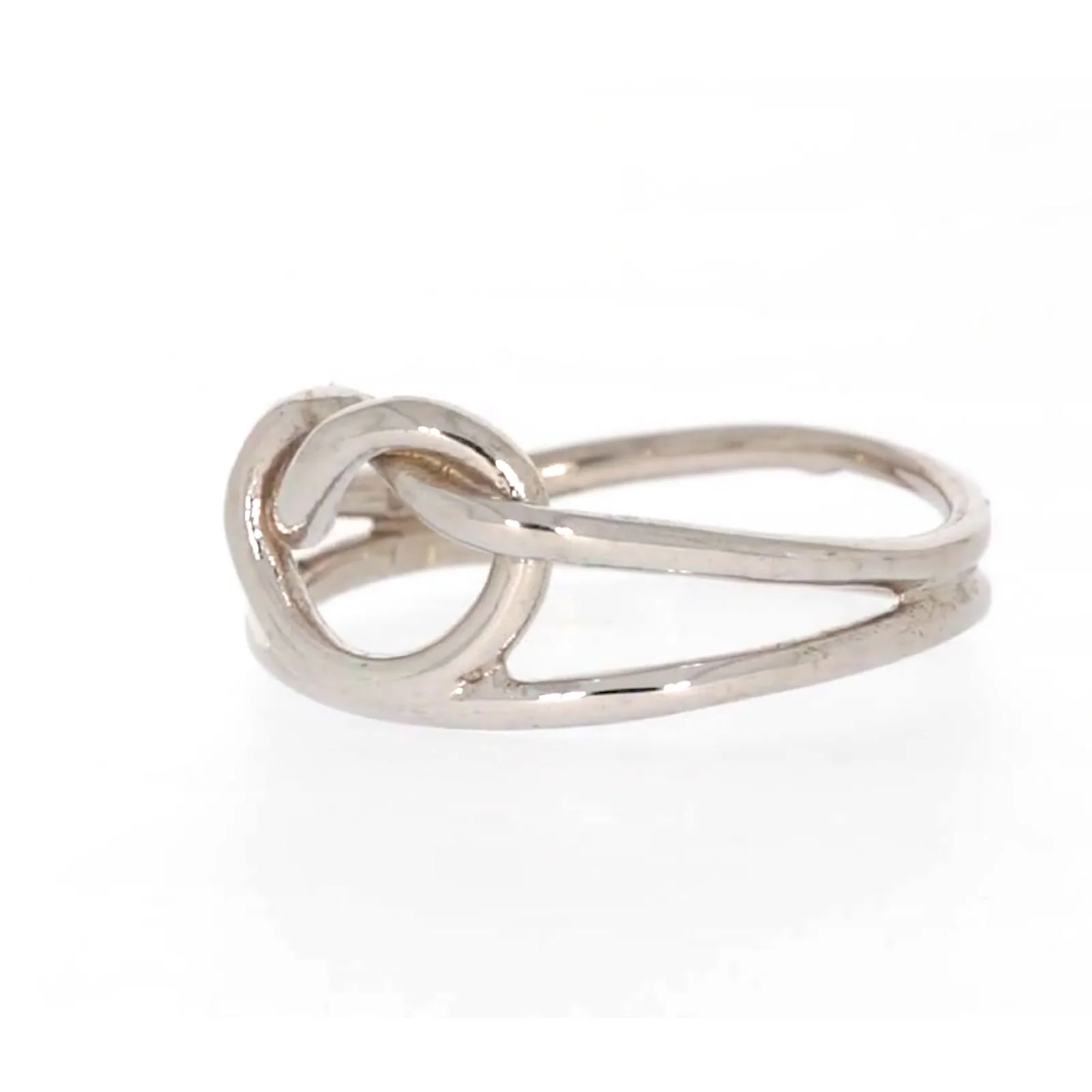 Sterling Silver Knot Heart Ring - Image 9