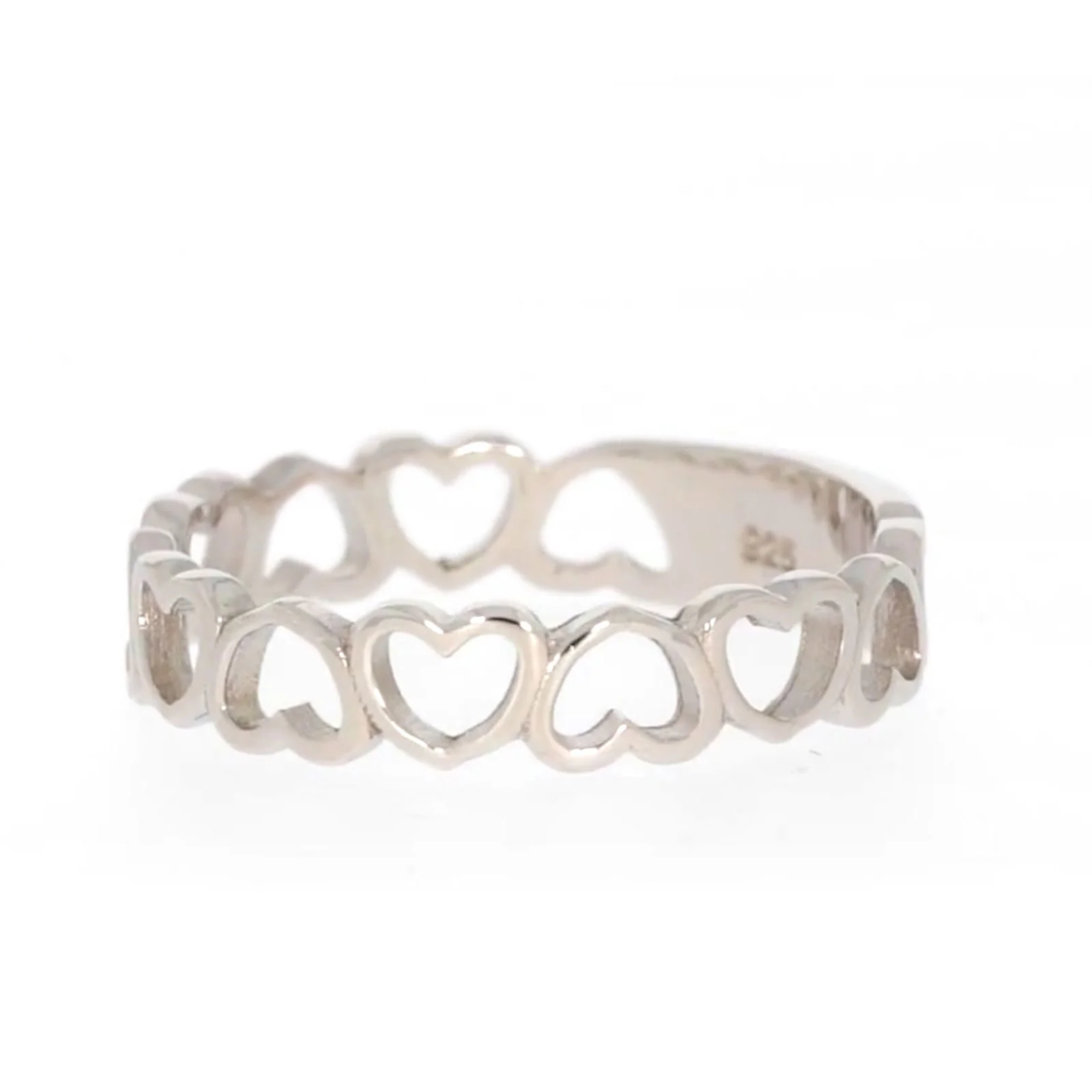 Sterling Silver Linked Hearts Ring - Image 11