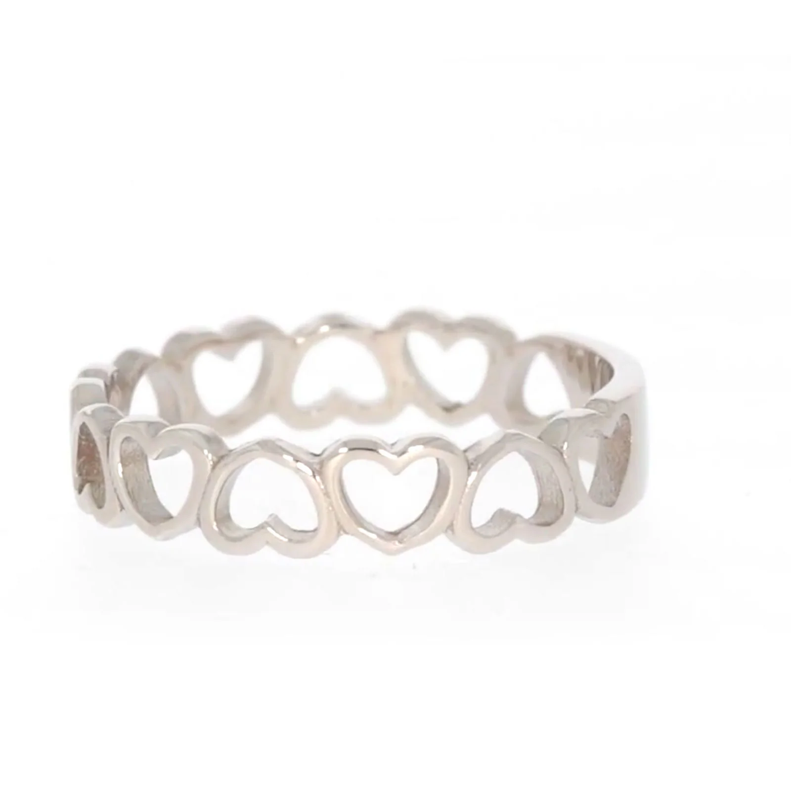 Sterling Silver Linked Hearts Ring - Image 18