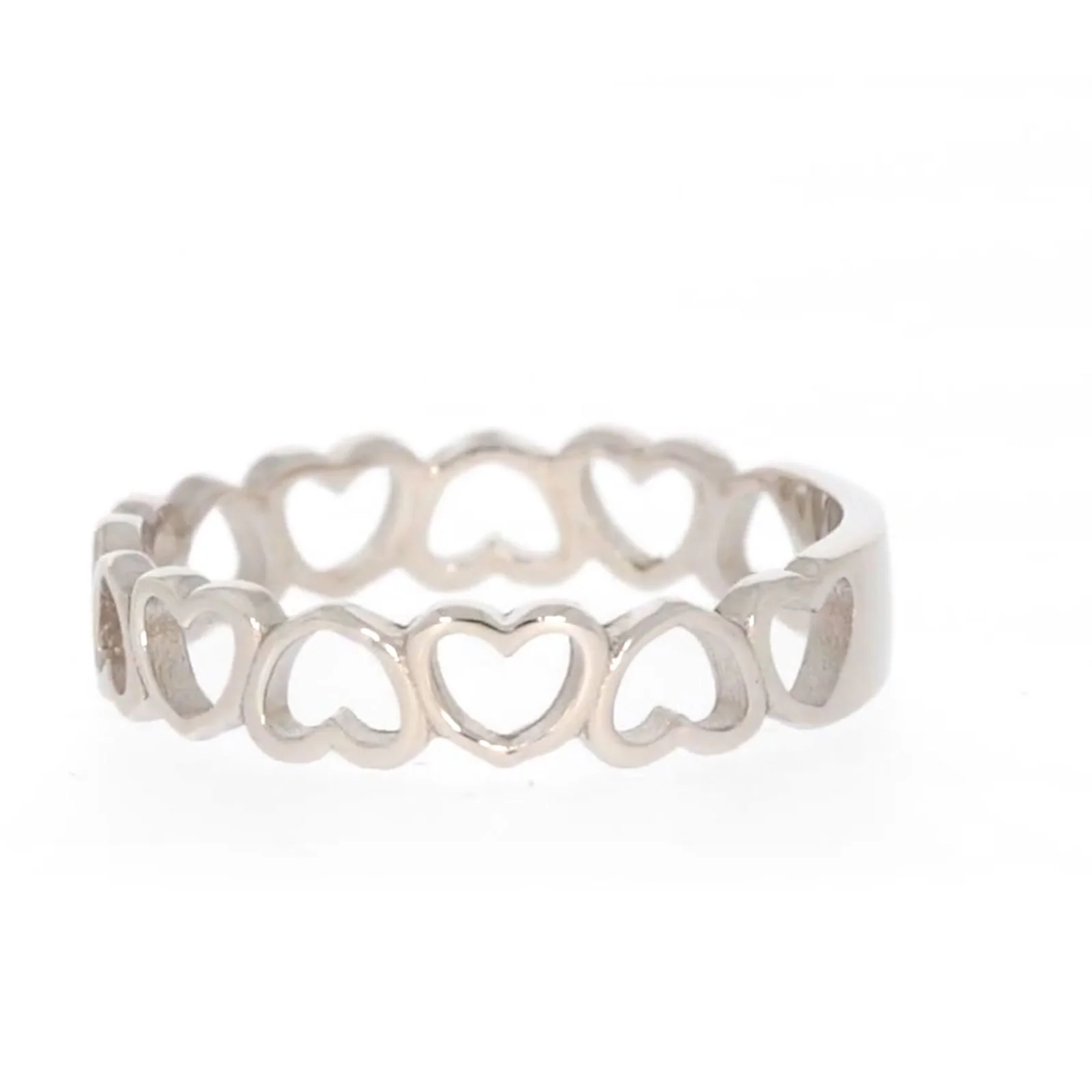 Sterling Silver Linked Hearts Ring - Image 19