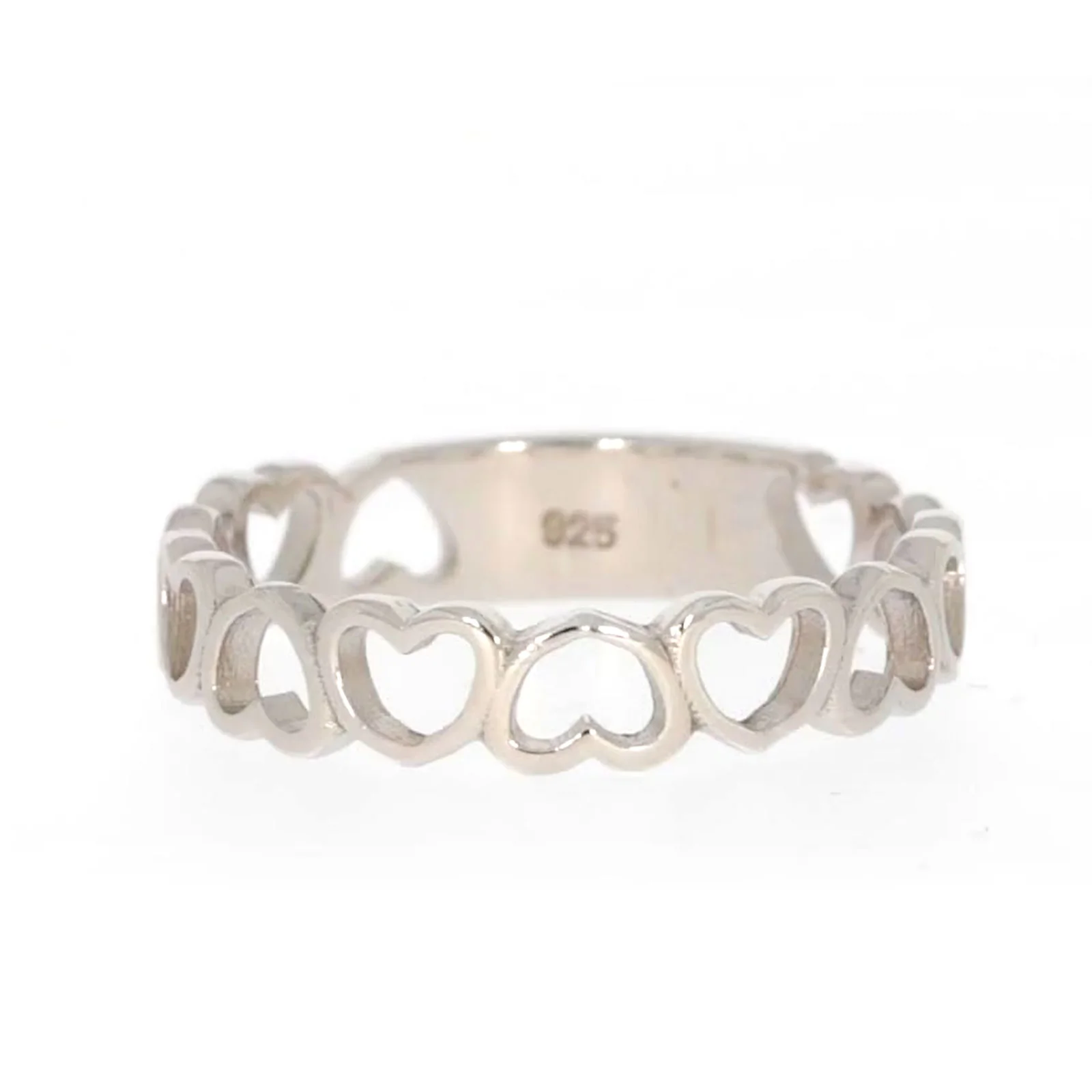 Sterling Silver Linked Hearts Ring - Image 2