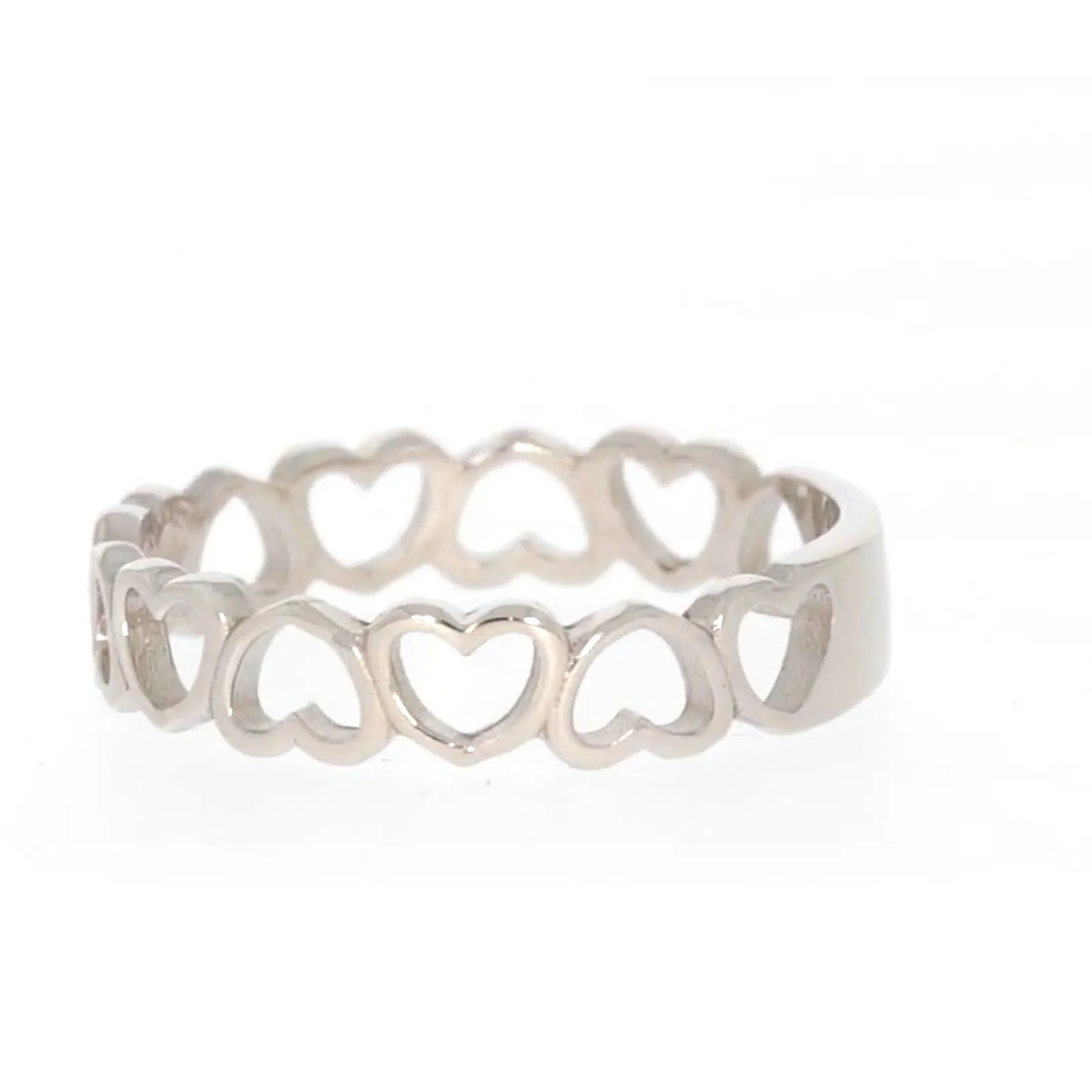 Sterling Silver Linked Hearts Ring - Image 20