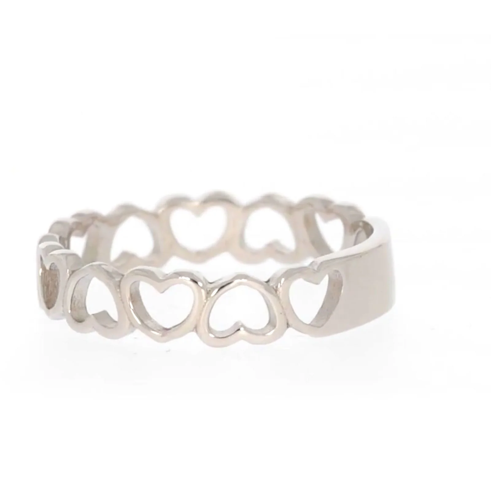 Sterling Silver Linked Hearts Ring - Image 23