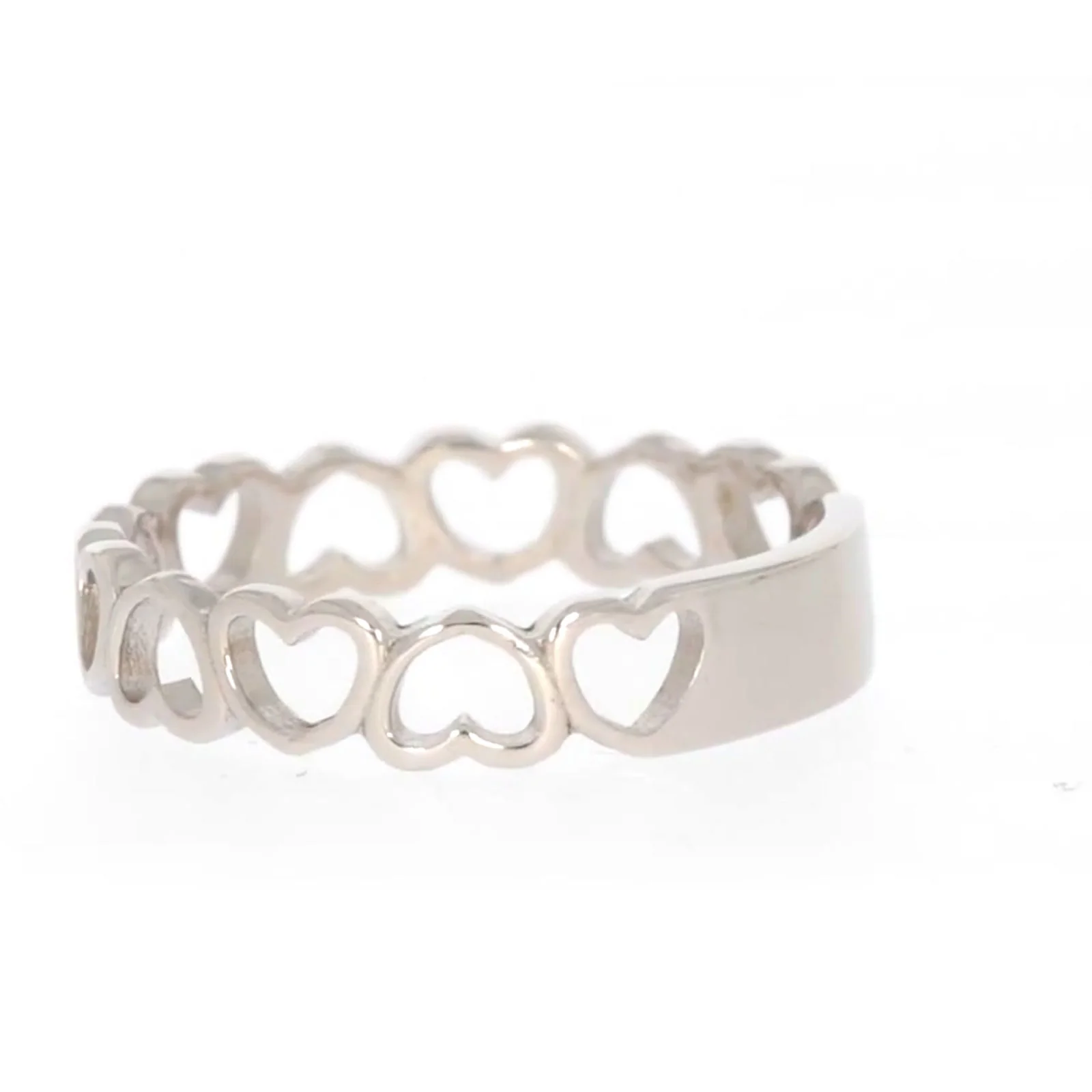 Sterling Silver Linked Hearts Ring - Image 25
