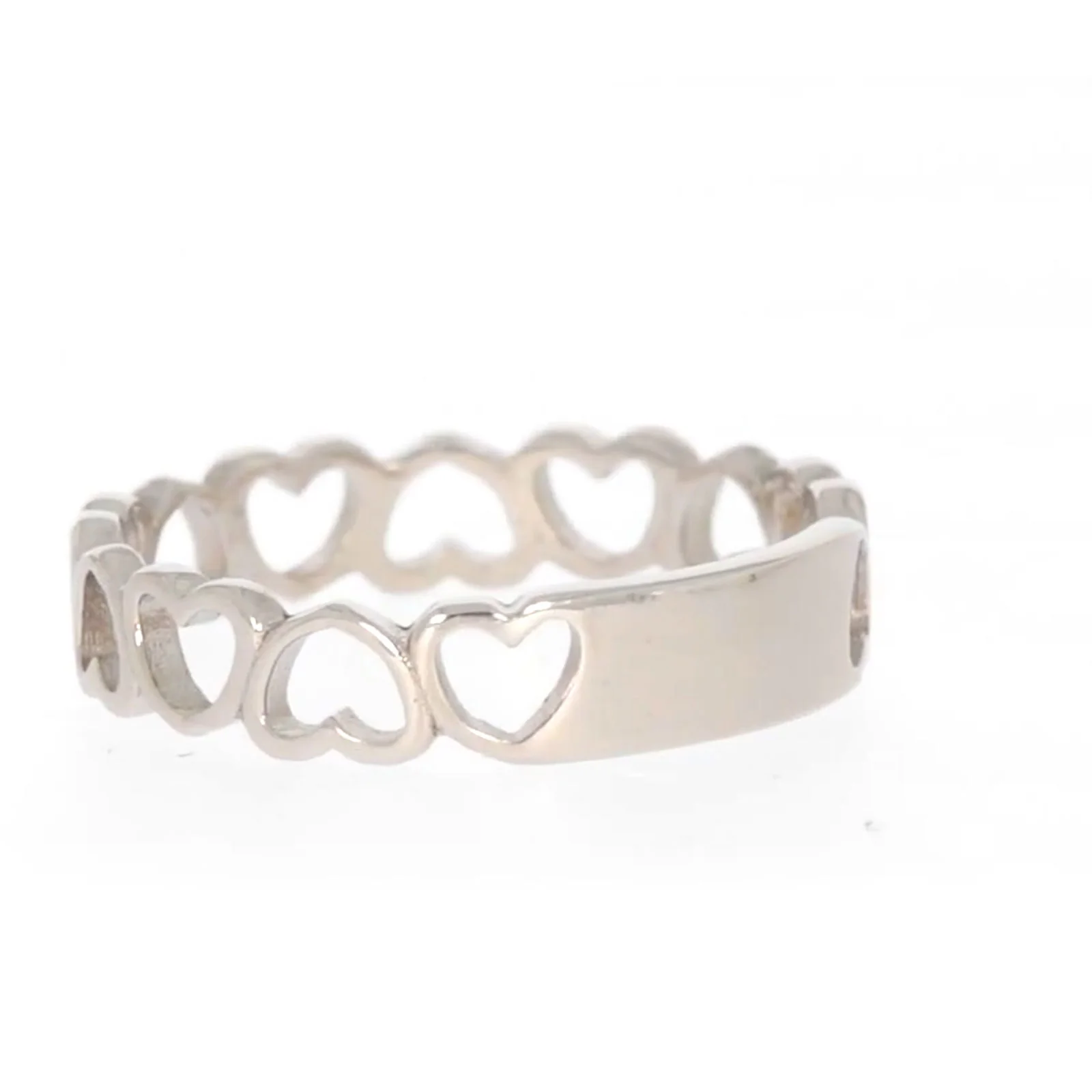 Sterling Silver Linked Hearts Ring - Image 29