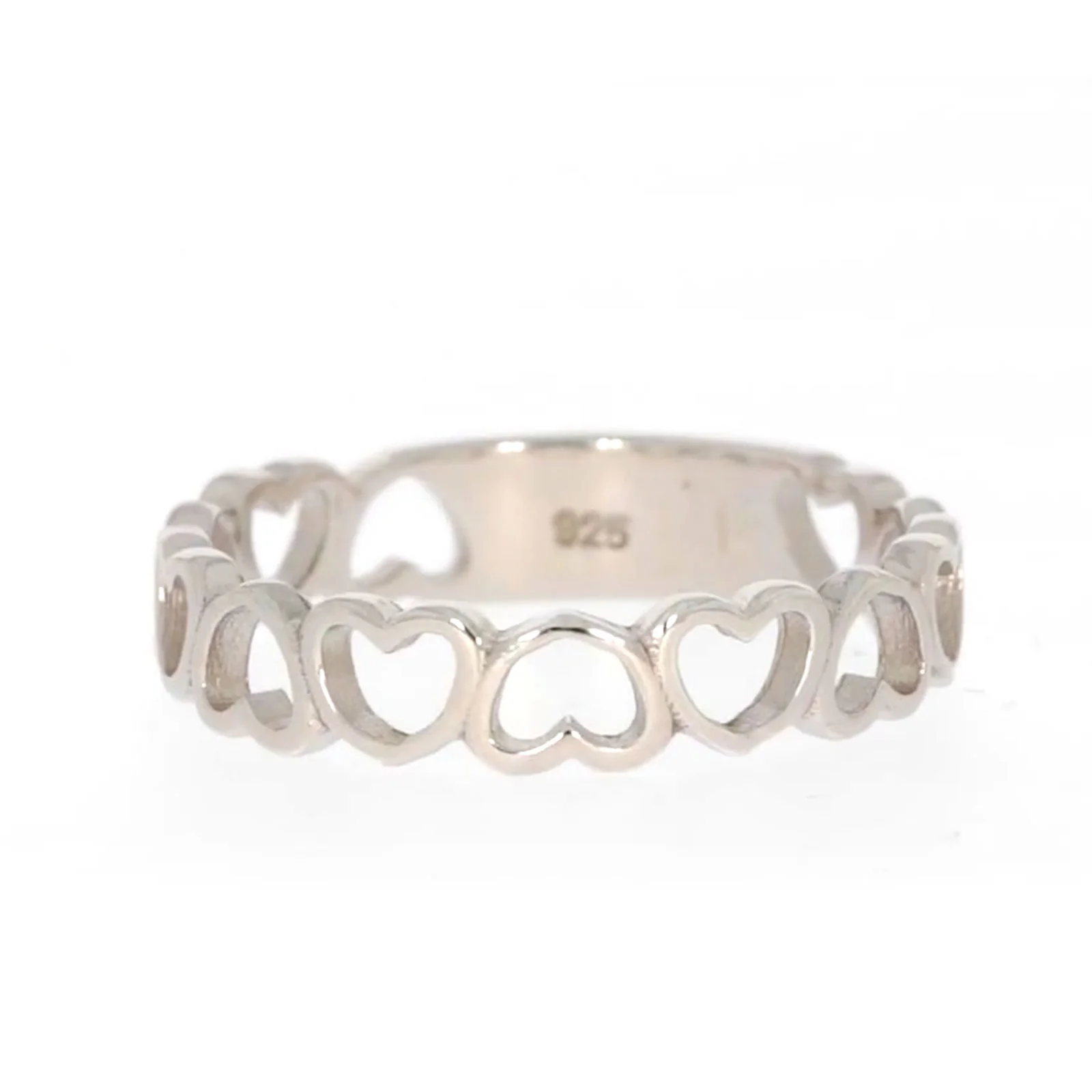 Sterling Silver Linked Hearts Ring - Image 3