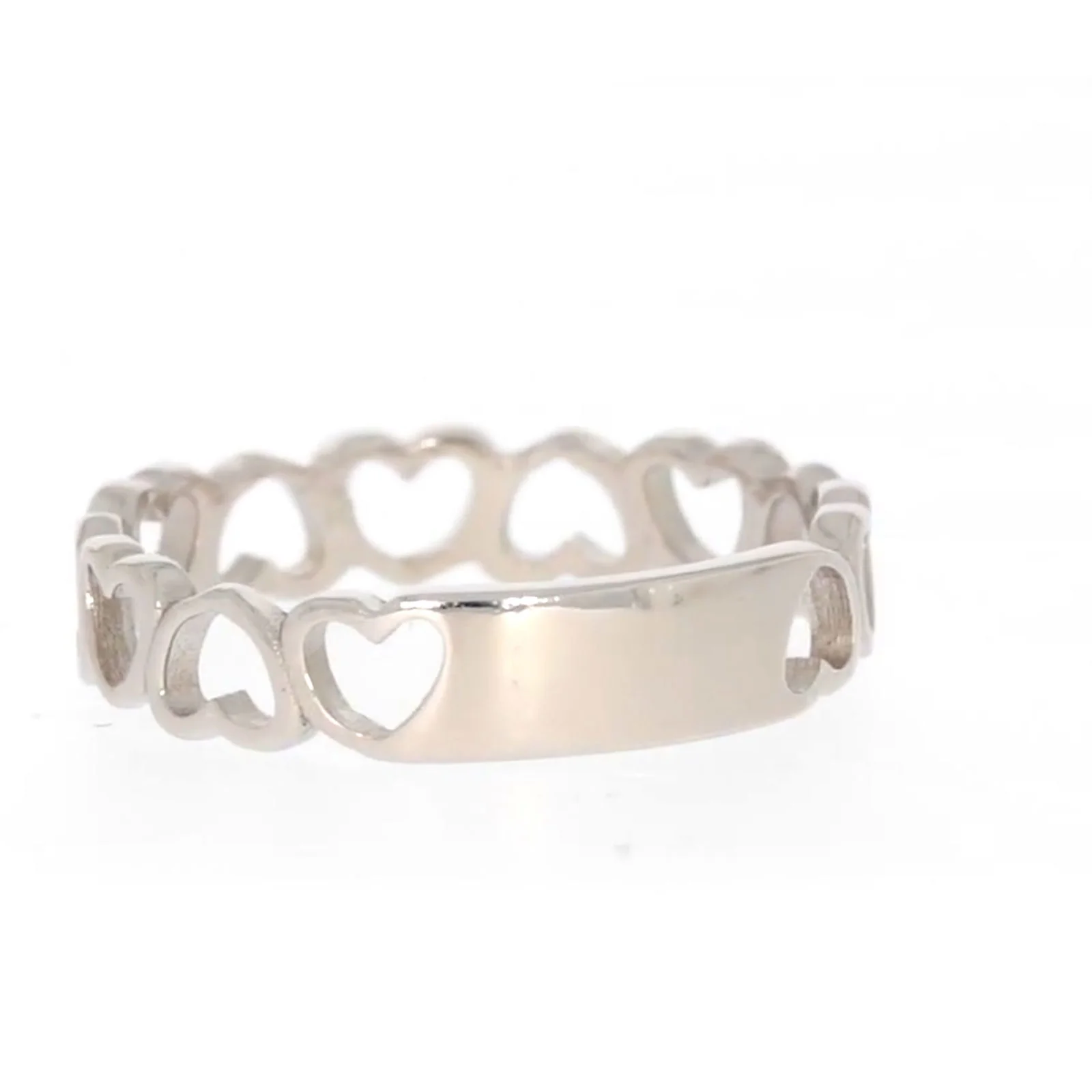 Sterling Silver Linked Hearts Ring - Image 33