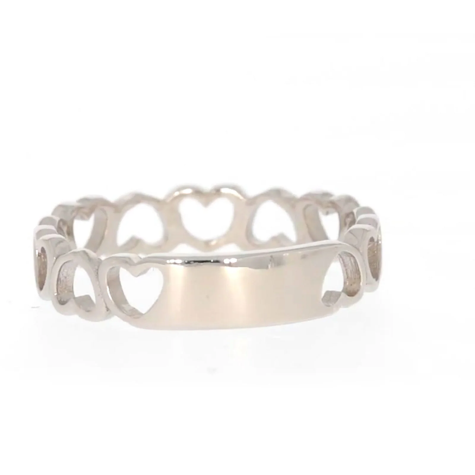 Sterling Silver Linked Hearts Ring - Image 35