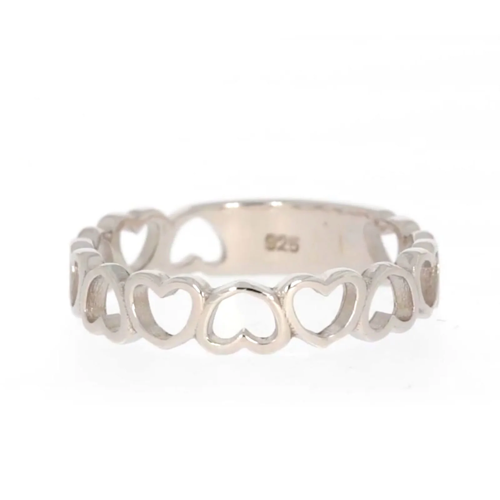 Sterling Silver Linked Hearts Ring - Image 4