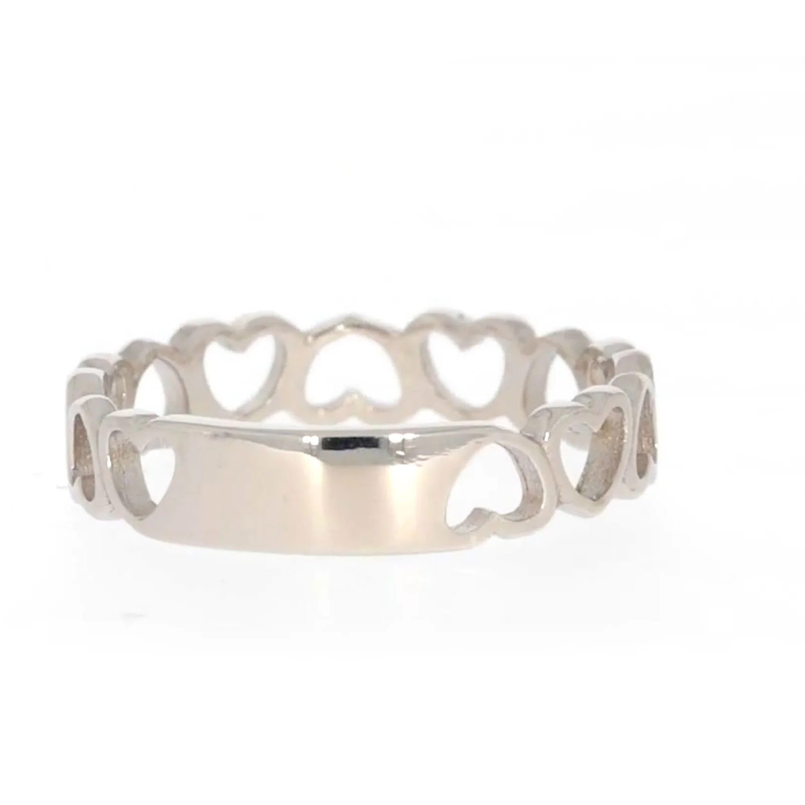 Sterling Silver Linked Hearts Ring - Image 40