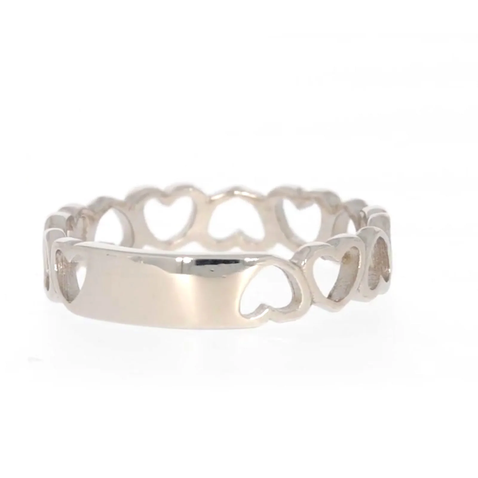 Sterling Silver Linked Hearts Ring - Image 42