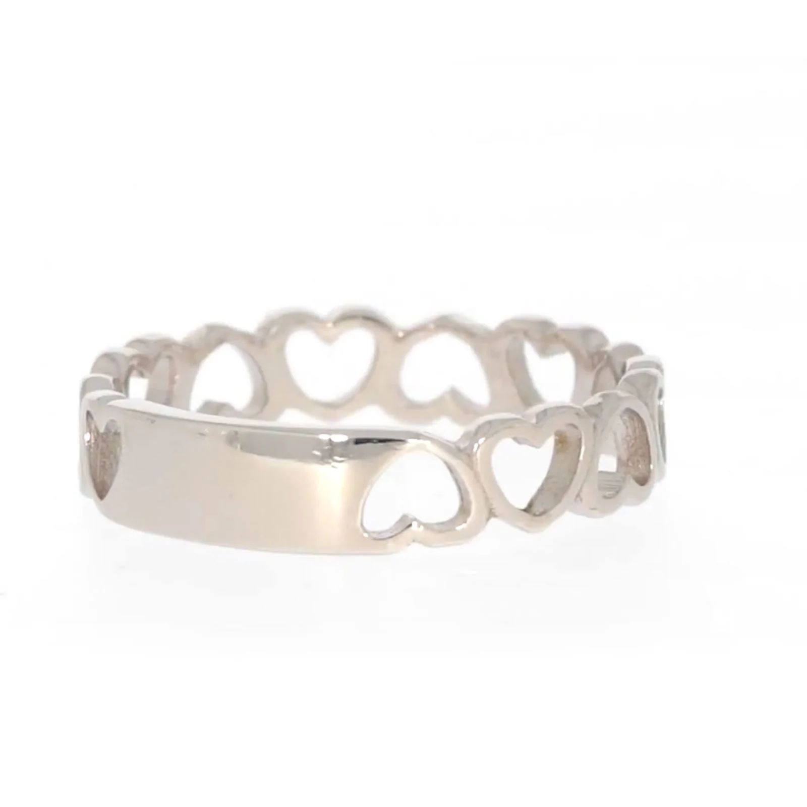 Sterling Silver Linked Hearts Ring - Image 44
