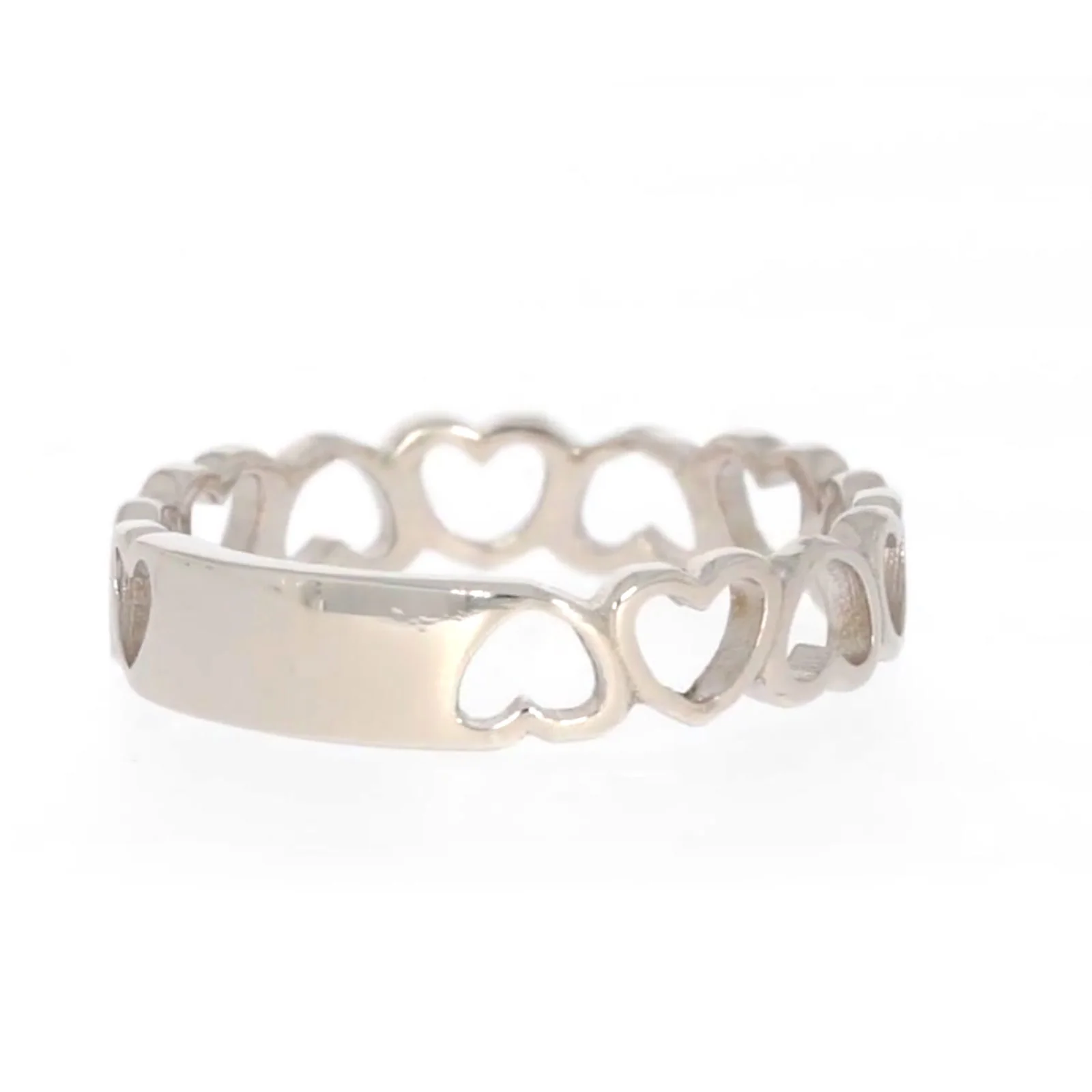 Sterling Silver Linked Hearts Ring - Image 45
