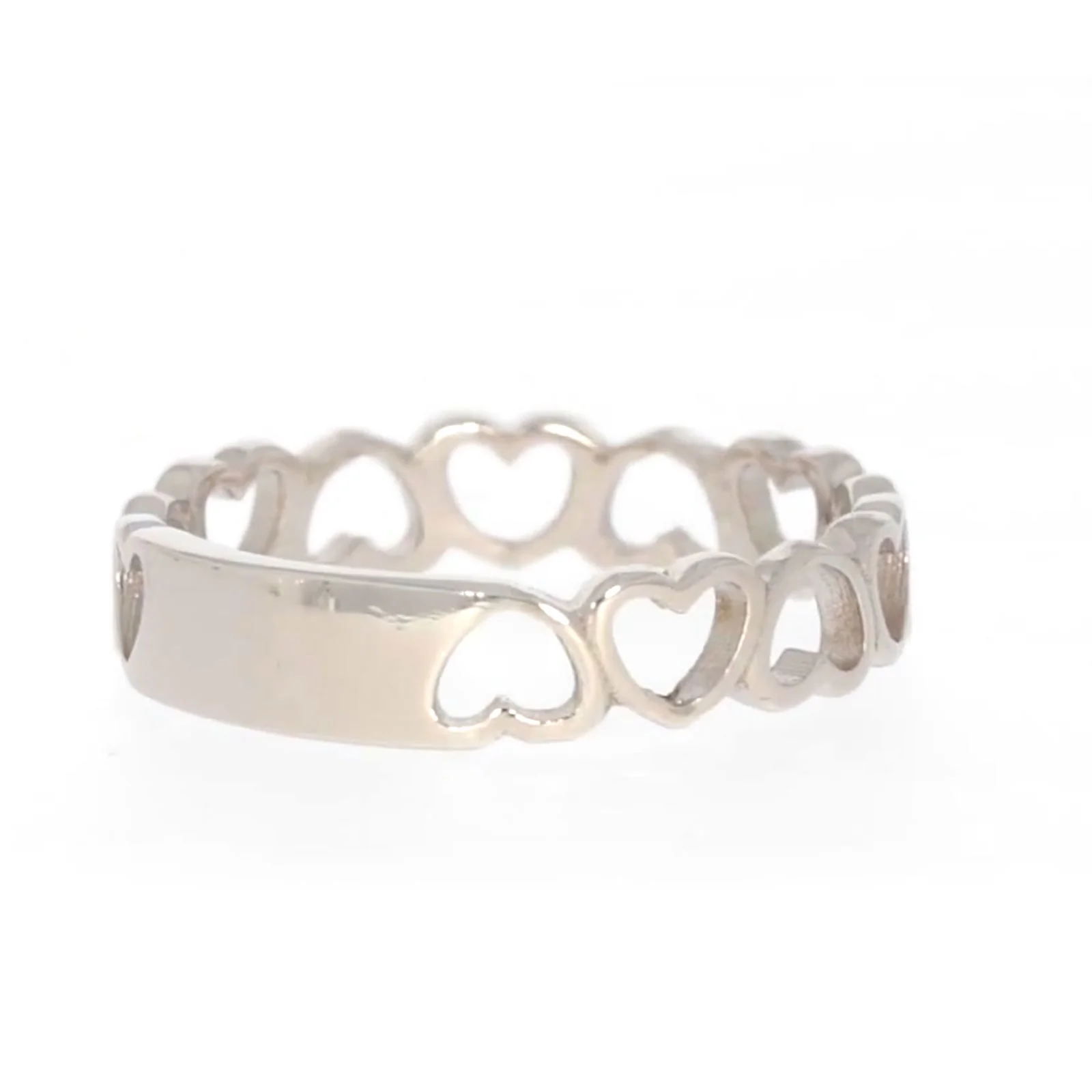 Sterling Silver Linked Hearts Ring - Image 46