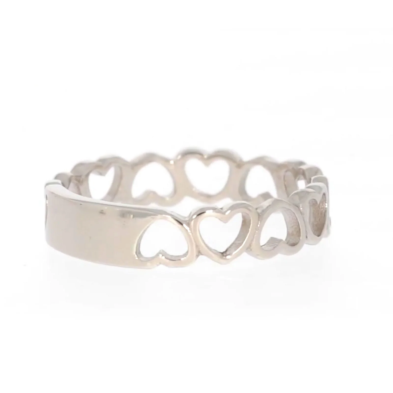 Sterling Silver Linked Hearts Ring - Image 48