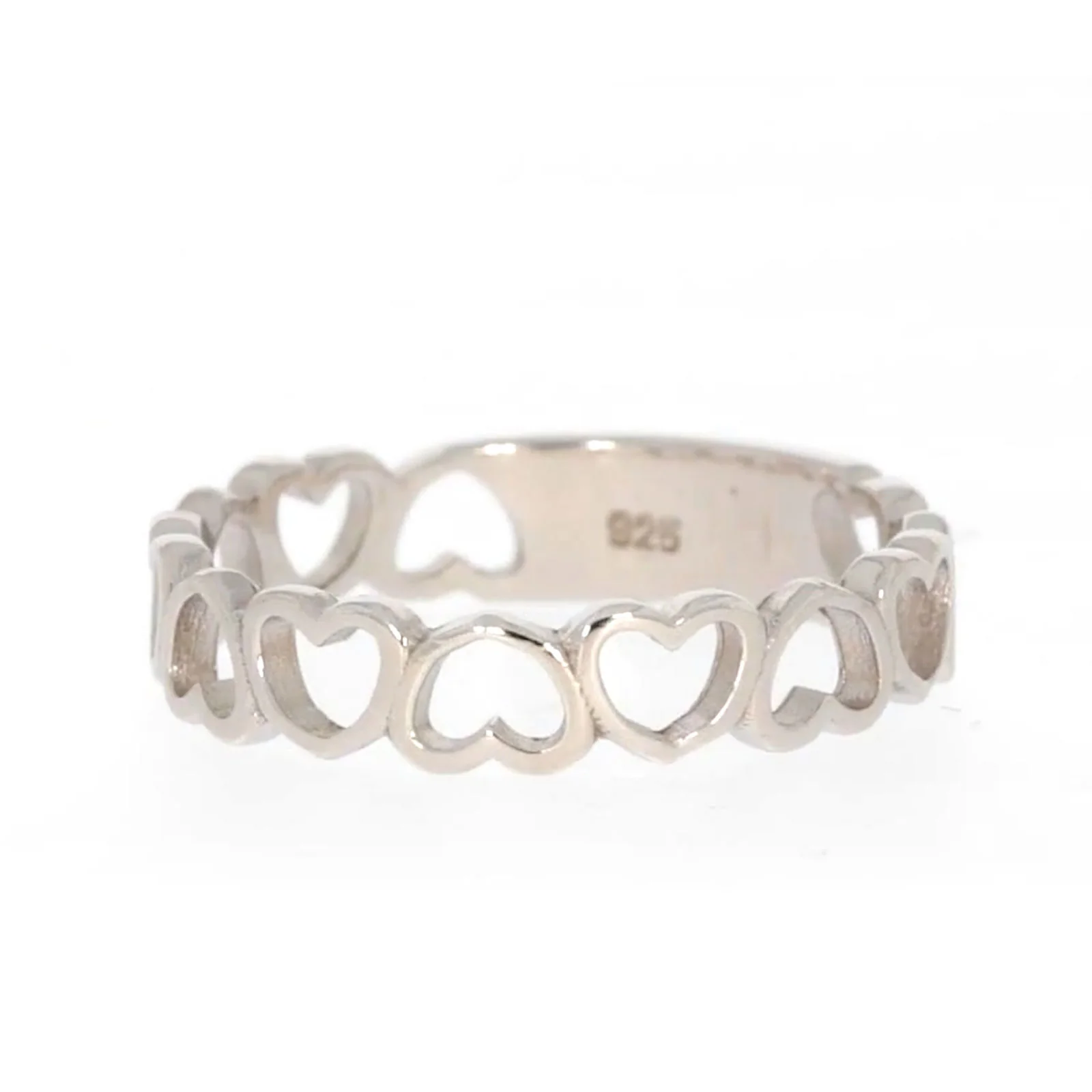 Sterling Silver Linked Hearts Ring - Image 5