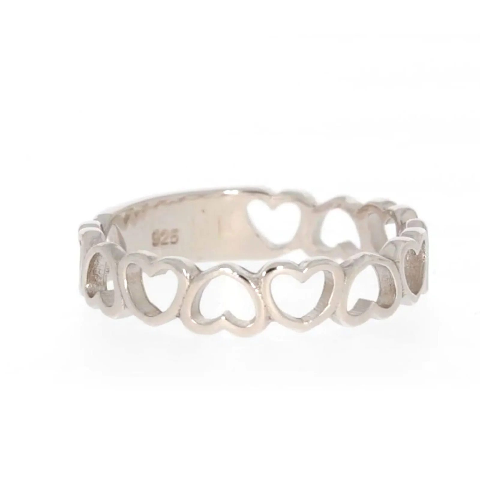 Sterling Silver Linked Hearts Ring - Image 69