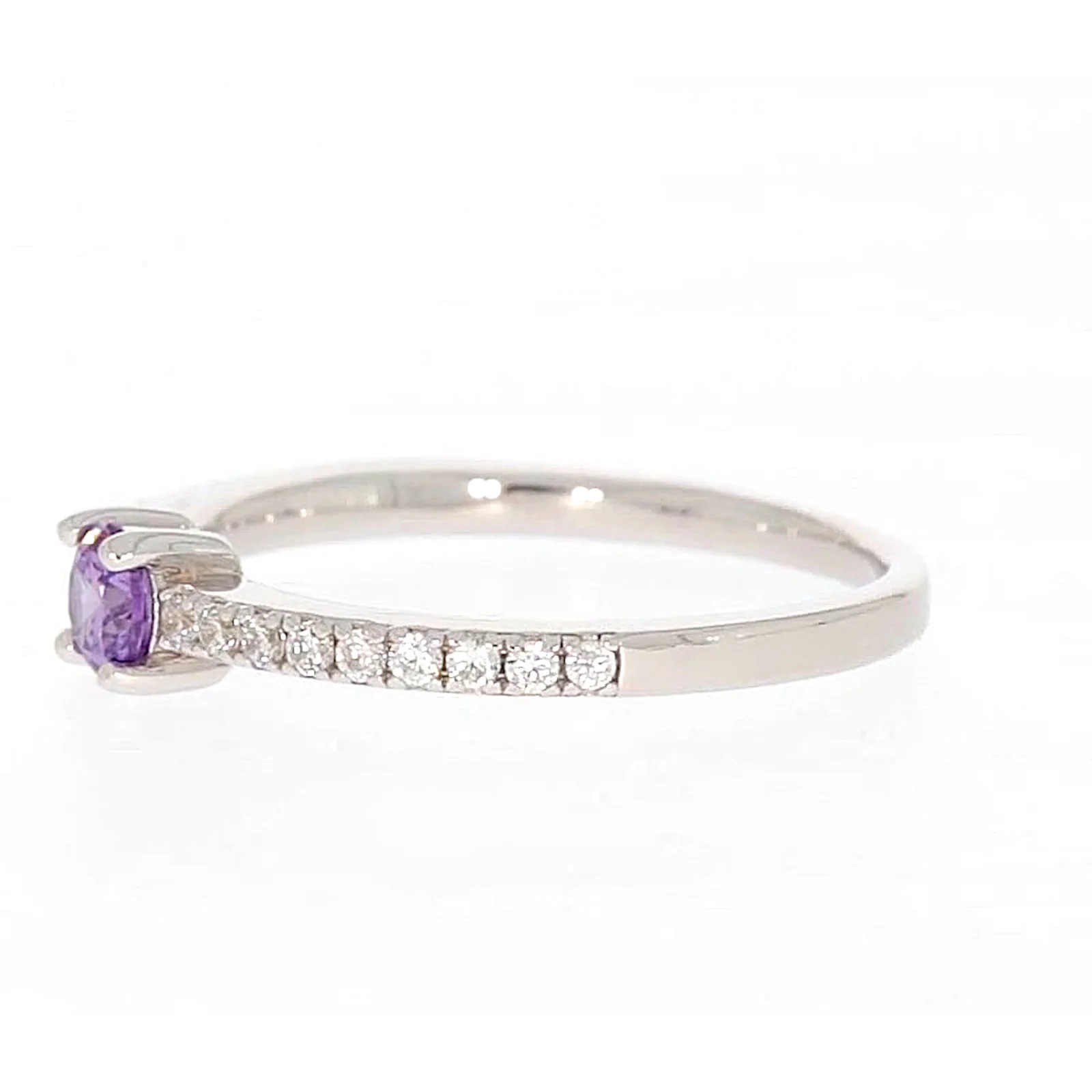 Sterling Silver Cubic Zirconia Stacker Ring - Image 15