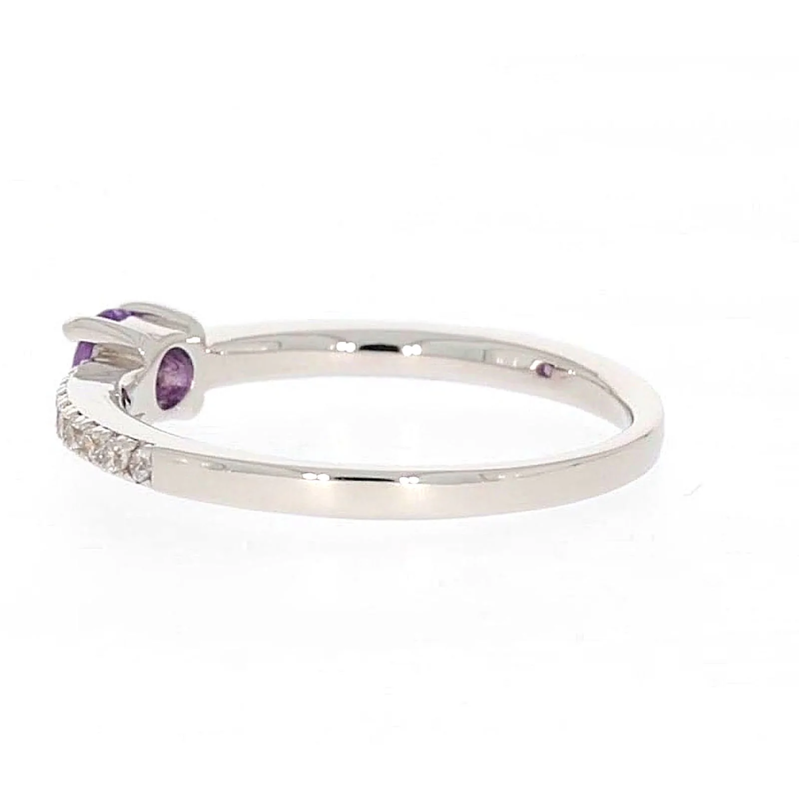 Sterling Silver Cubic Zirconia Stacker Ring - Image 27