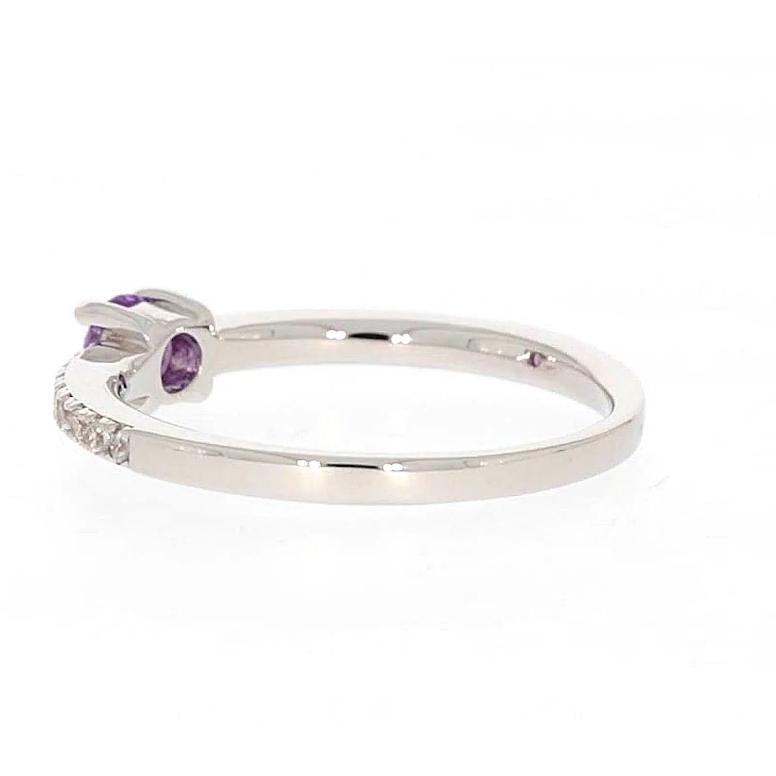 Sterling Silver Cubic Zirconia Stacker Ring - Image 28