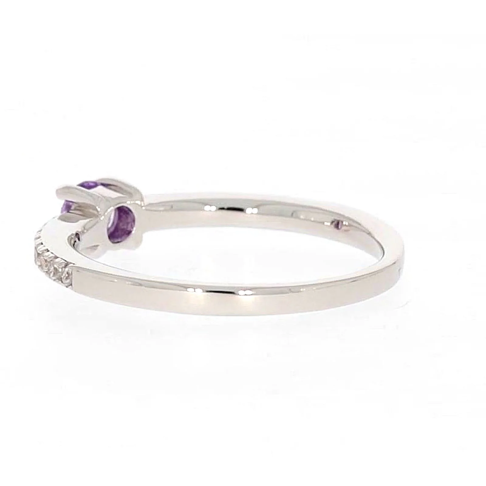Sterling Silver Cubic Zirconia Stacker Ring - Image 29